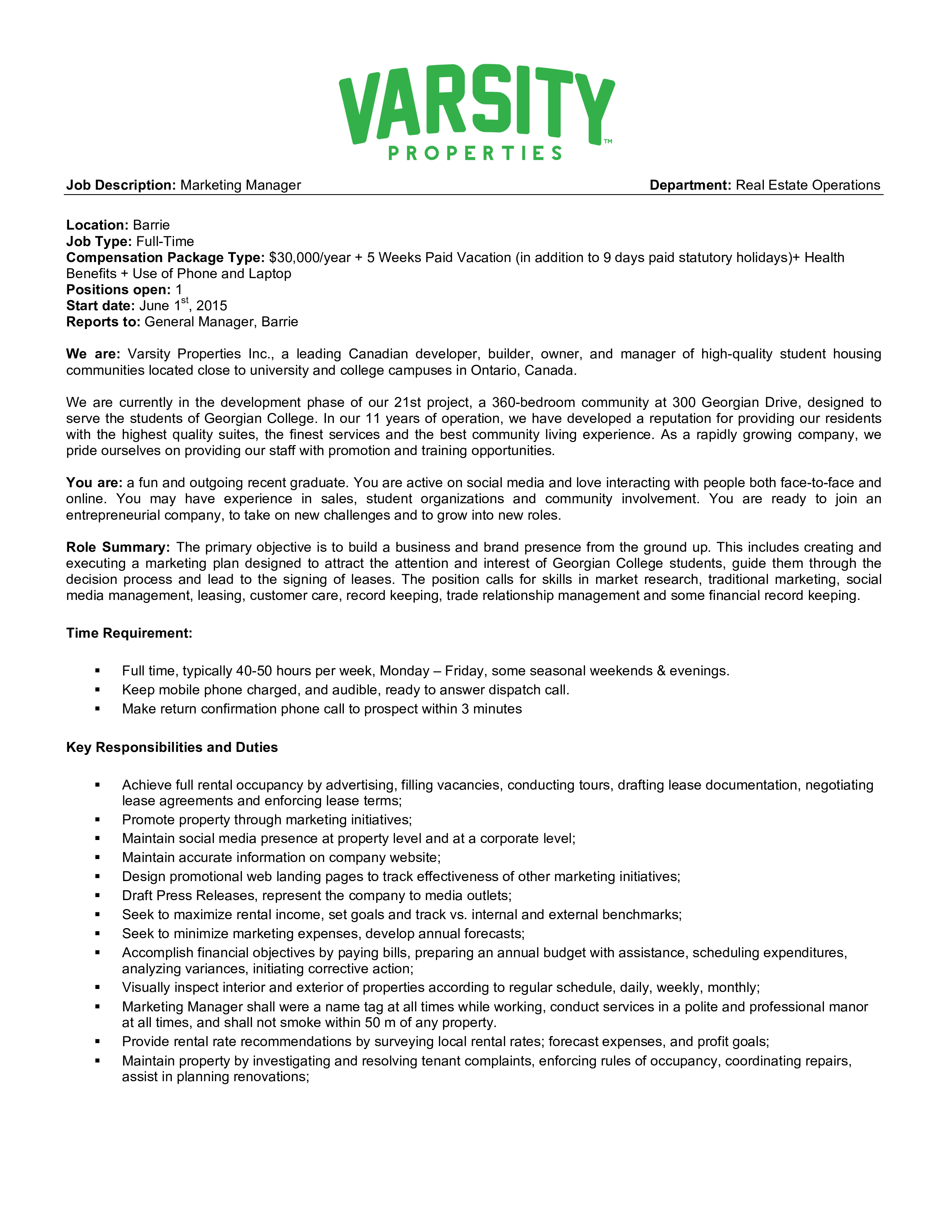 marketing director job description sample on real estate marketing manager job description how to create a real estate marketing manager job description template real estate marketing marketing manager