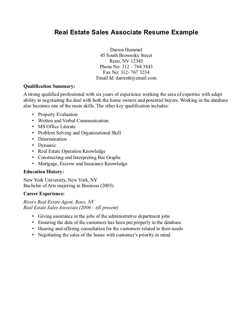 real estate sales associate resume 1001 resume writing services resume examples resume retailsales associate resume on real estate sales associate resume 1001 resume writing services resume examples resume