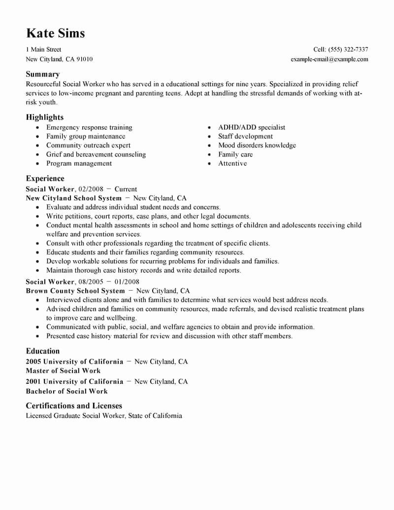 clinical social worker resume sample on clinical social worker resume lovely resume examples social work examples resume resume examples social work job resume examples