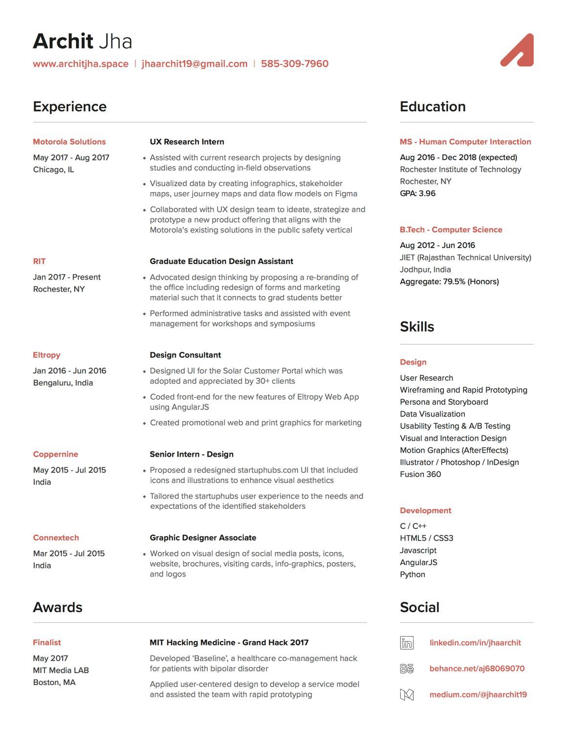 resume by archit jha cv design creative resume design resume ux research assistant on resume by archit jha cv design creative resume design resume