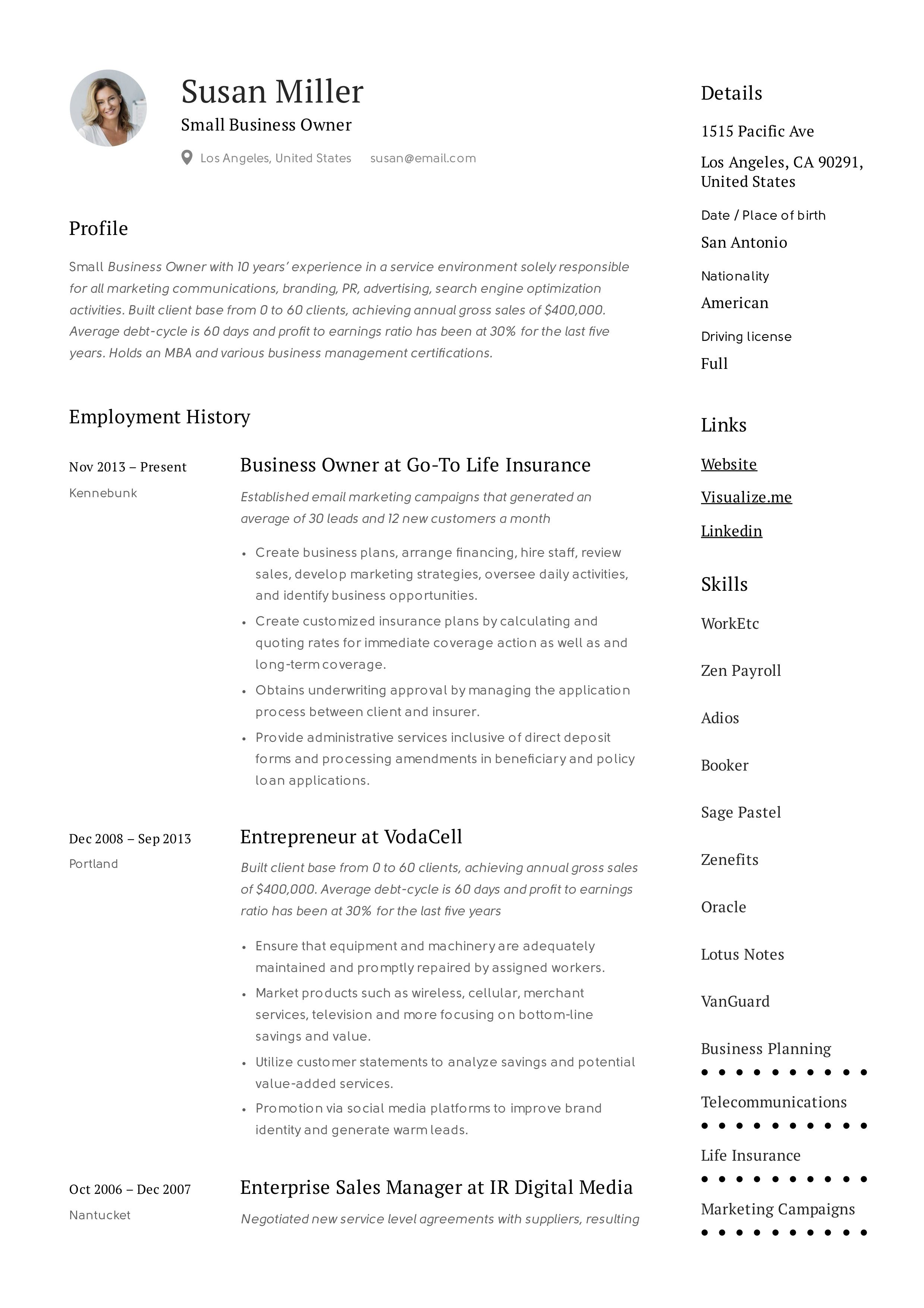 small business owner resume sample on 12 small business owner resume examples ideas resume examples small business owner resume guide