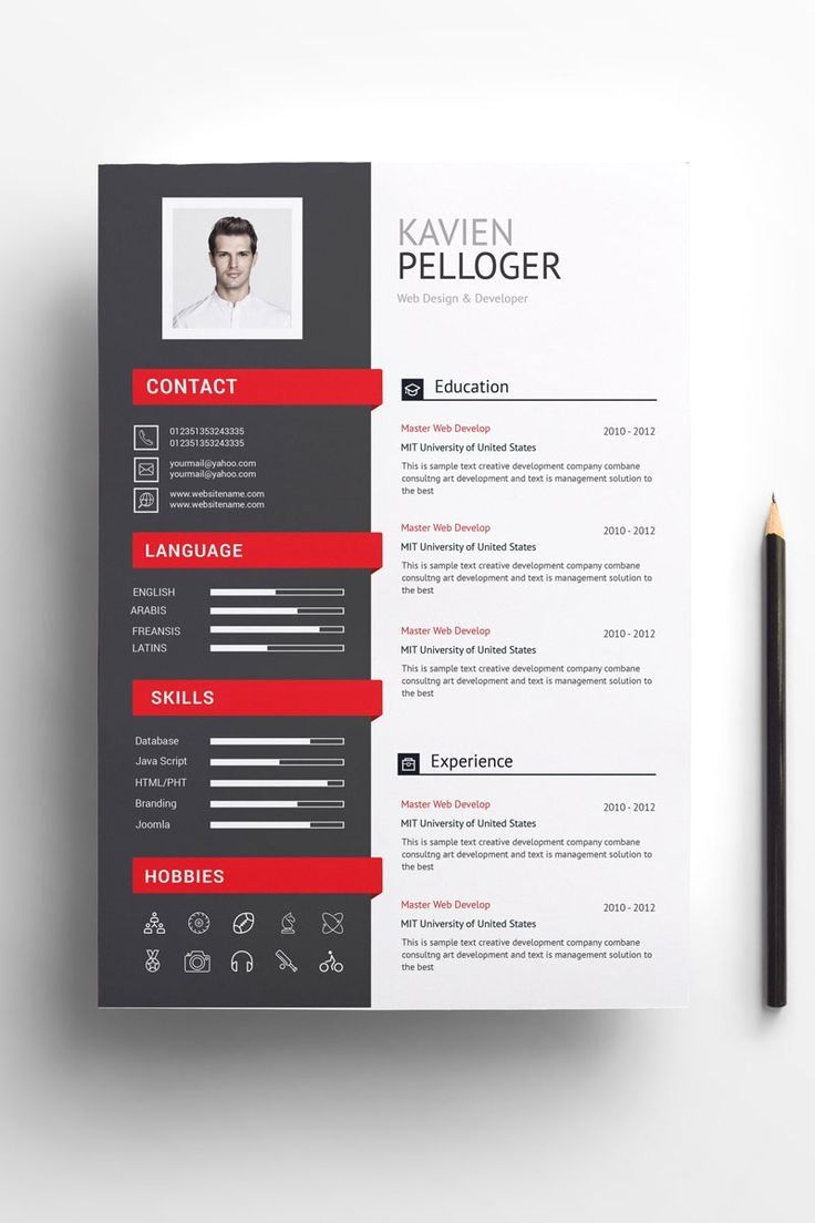 resume one page template on kavien resume template 70826 templatemonster cv kreatif desain cv desain resume