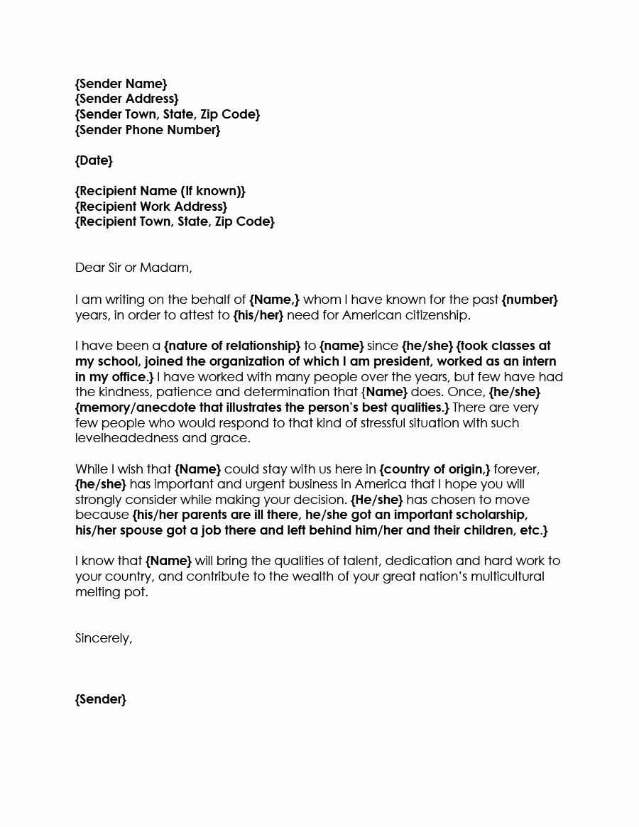 free printable reference template on letters of recommendation for immigration elegant 36 free immigration letters ch character reference letter template reference letter reference letter template