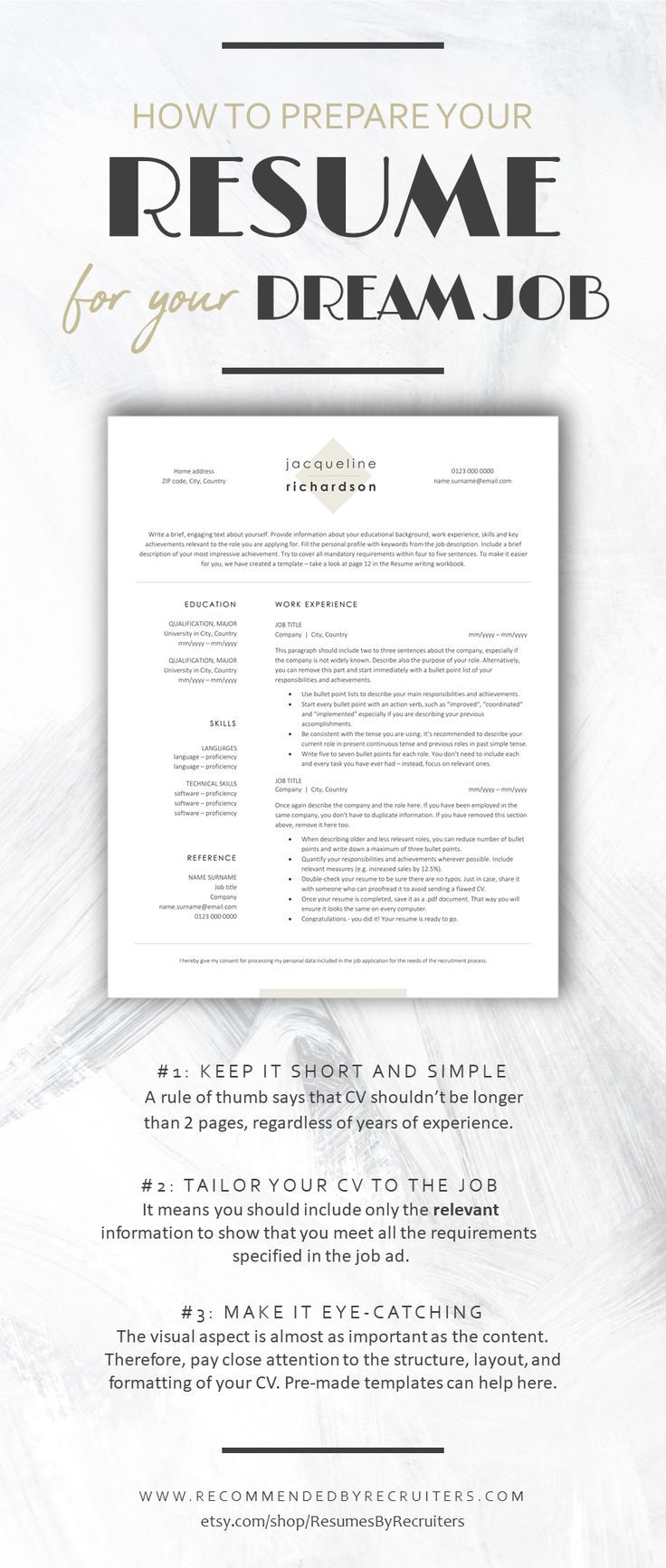 how to prepare best resume on prepare the best resume for your dream job perfect resume template modern cv design