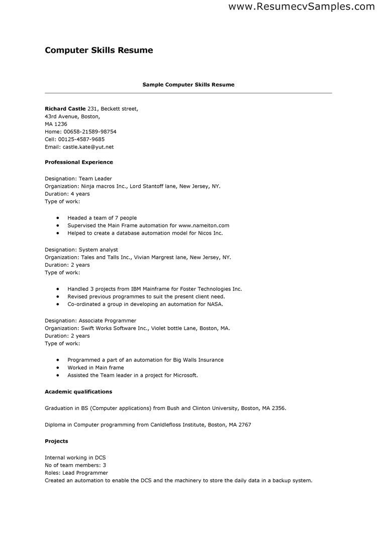 best computer skills on resume on 7 computer skills on resume example sample resumes