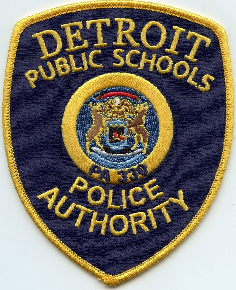 universities for law enforcement on detroit michigan mi public schools school police patch ebay police patches police public school