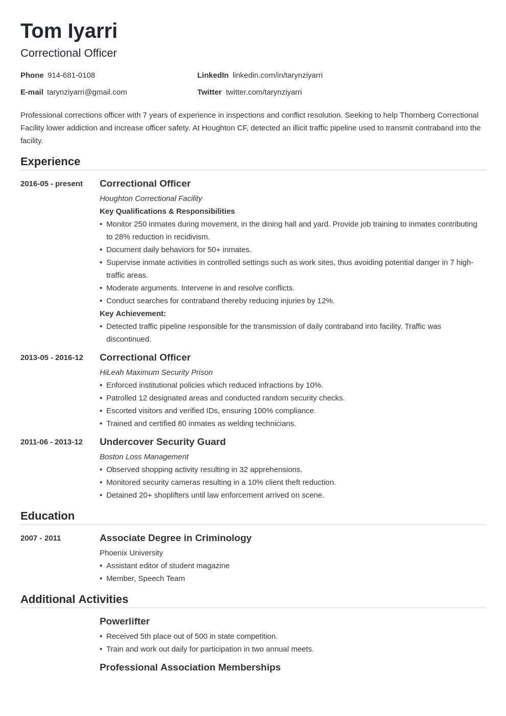correctional officer resumesample on correctional officer resume example template nanica job resume examples correctional officer resume examples