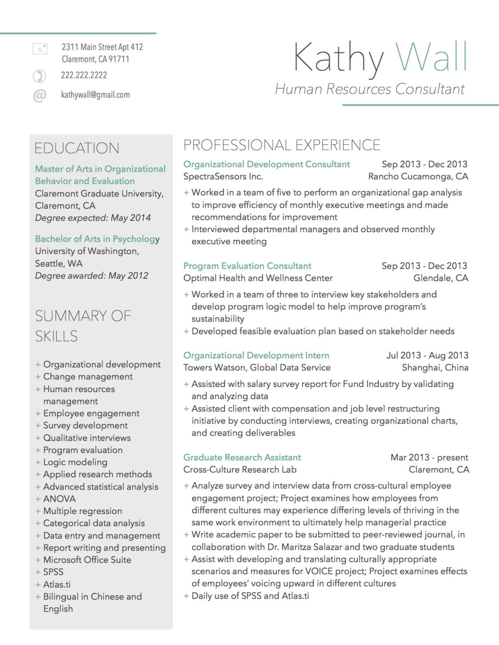 hr consultant resume on pin on personal marketing