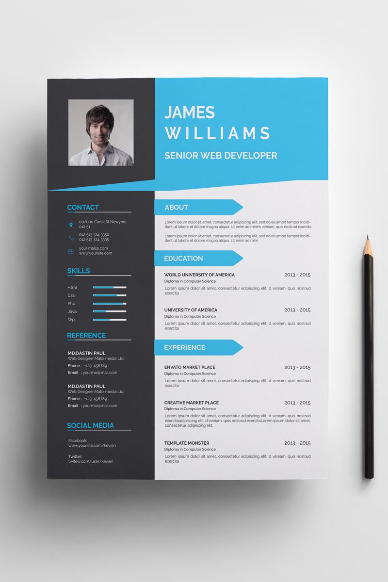 template of resume on james williams resume template cv kreatif desain resume desain cv