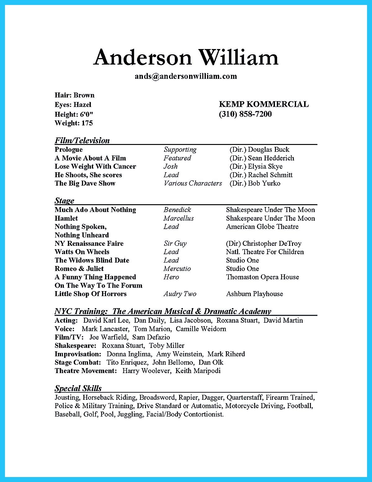 theatre resume template download on impressive actor resume sample to make acting resume template acting resume resume template