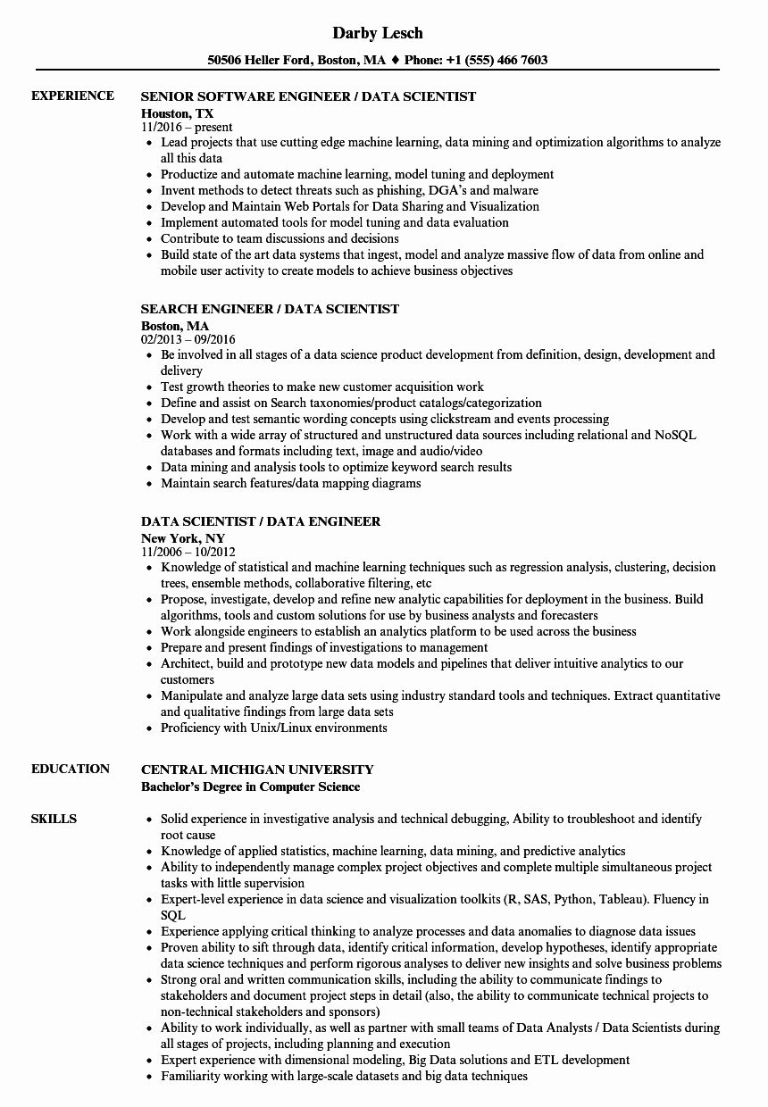 data engineer resume example on data scientist resume example beautiful data engineer data scientist resume samples project manager resume resume examples business analyst resume