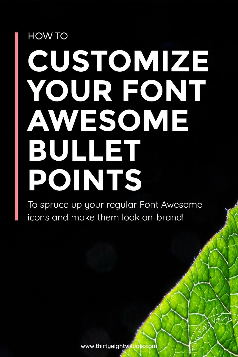 how to create a bullet point on pin on squarespace tips