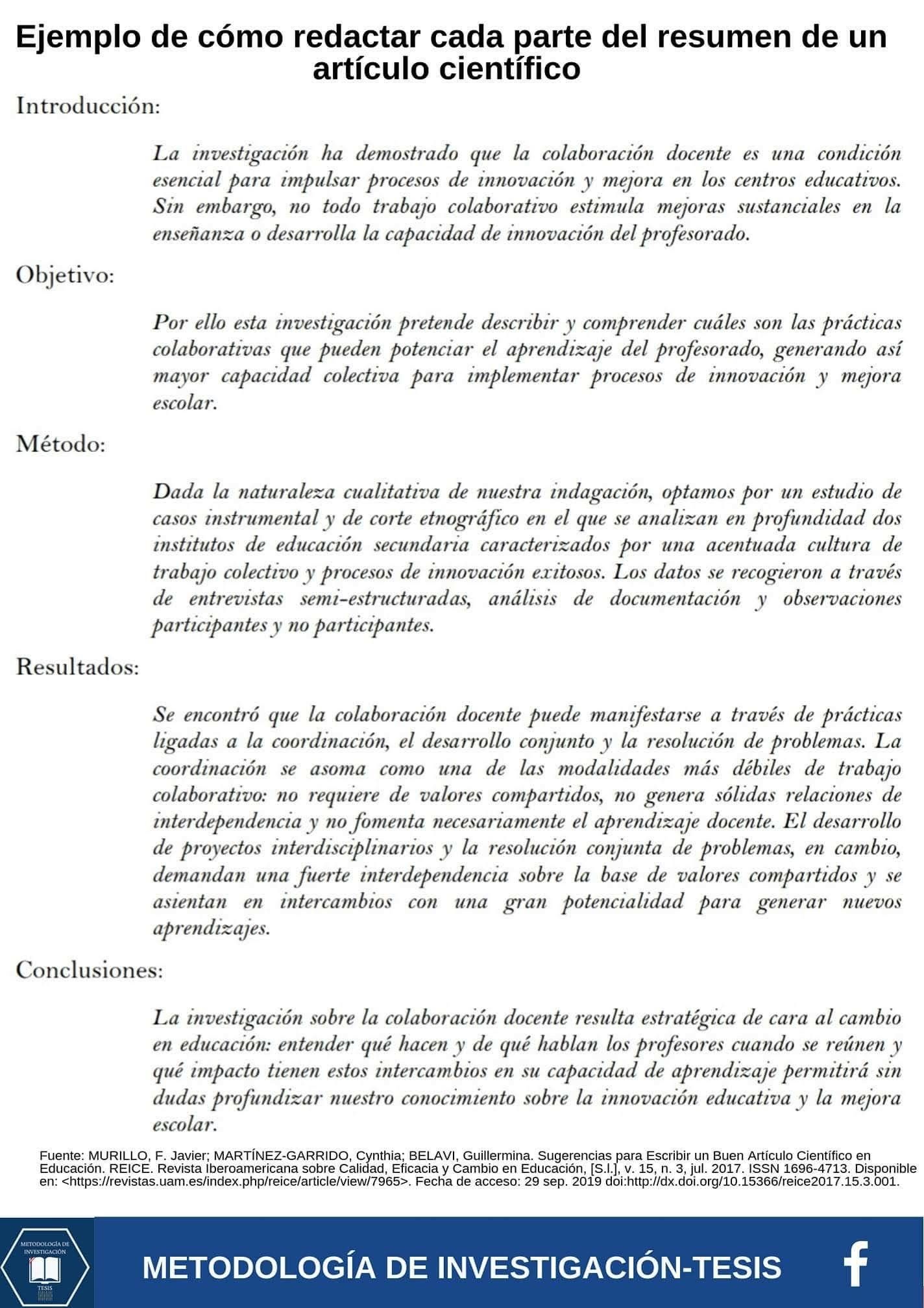 ejemplos de resumen en espanol on pin de caroline en tesis reserches articulos cientificos administracion de proyectos metodos de investigacion