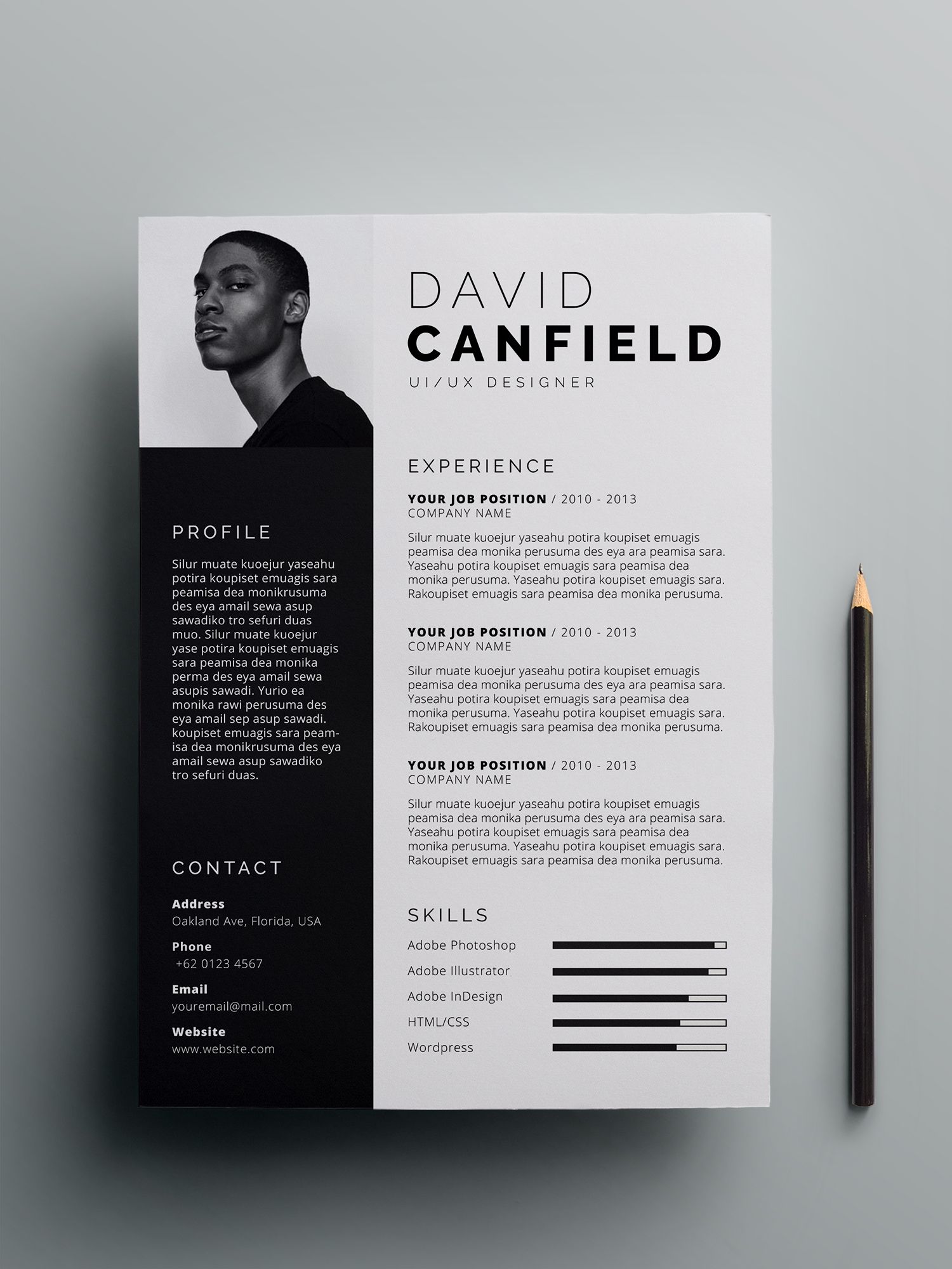 adobe photoshop resume template on professional resume template for microsoft word with cover letter resume template with photo executive resume template cv template di 2021 cv kreatif desain cv desain grafis