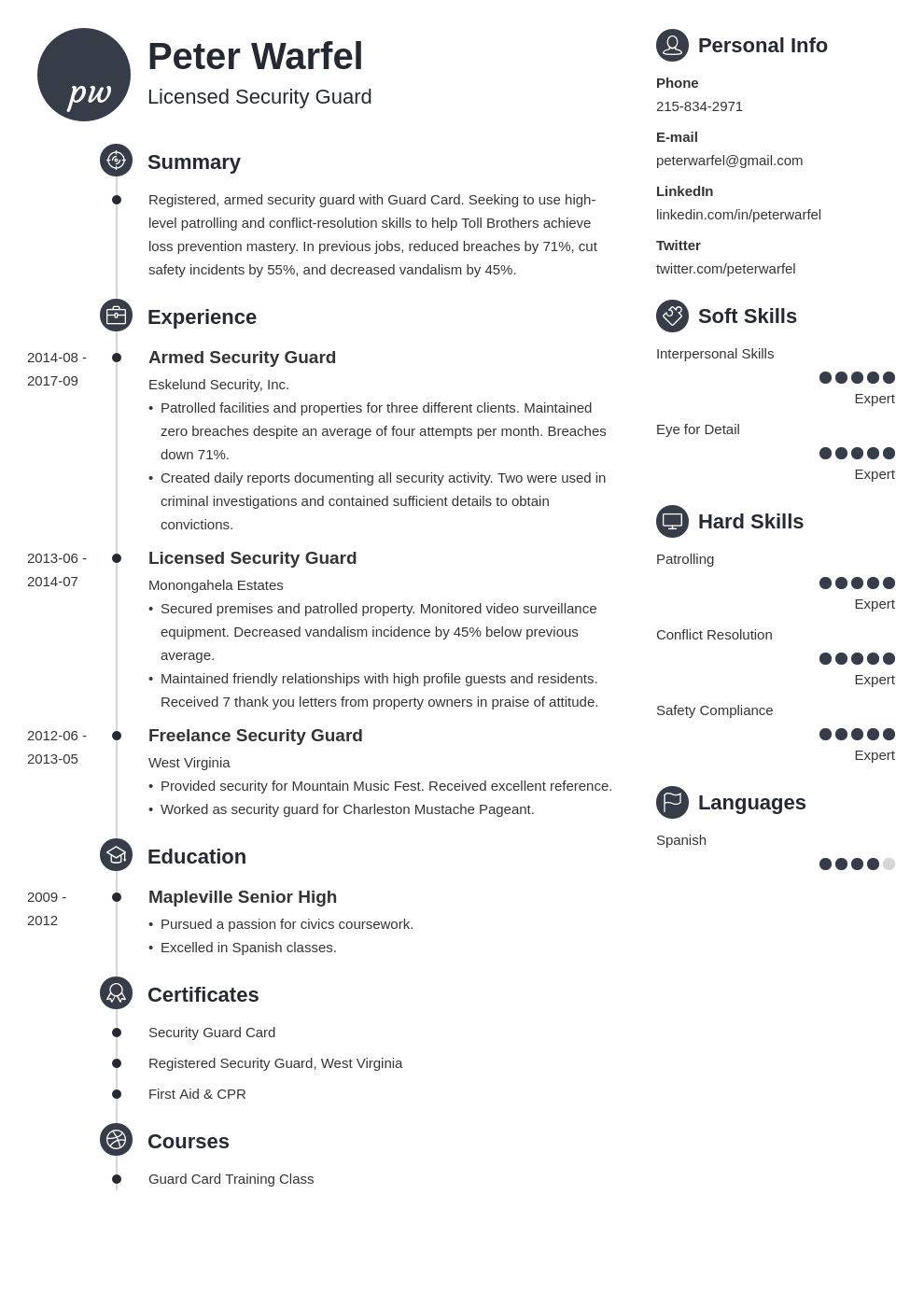 security guard resume sample on security guard resume example template primo resume examples job resume examples resume layout