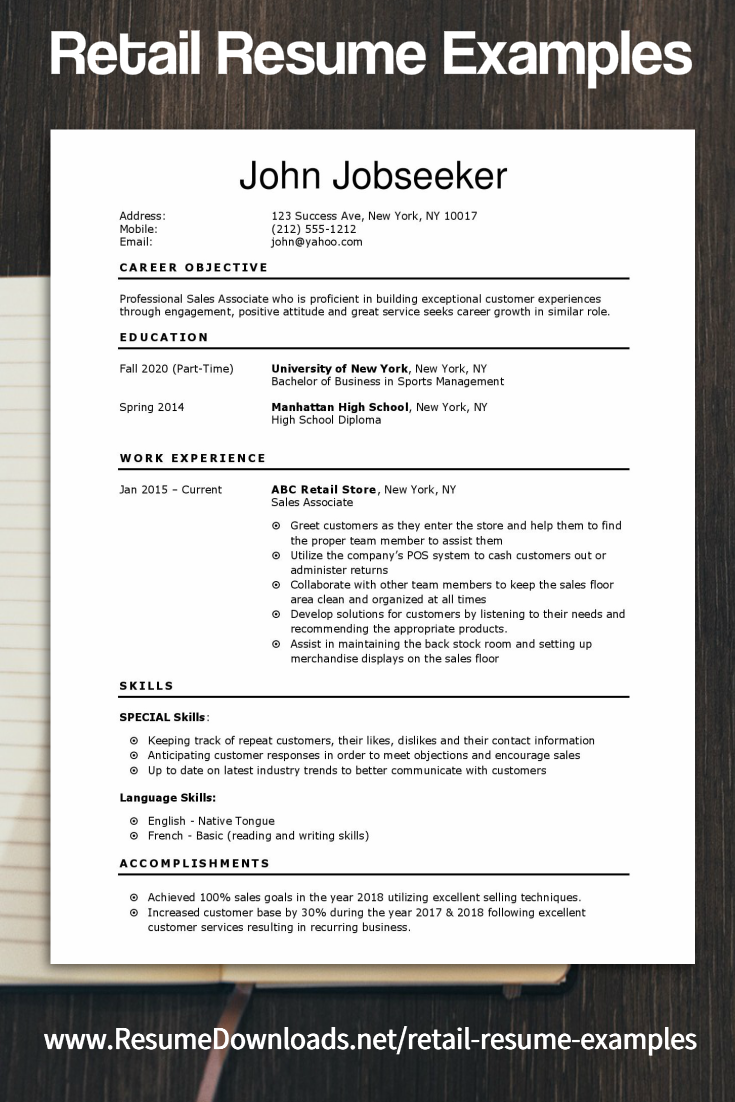 resume for retail sales associate on retail resume examples retail resume examples retail resume sales resume examples