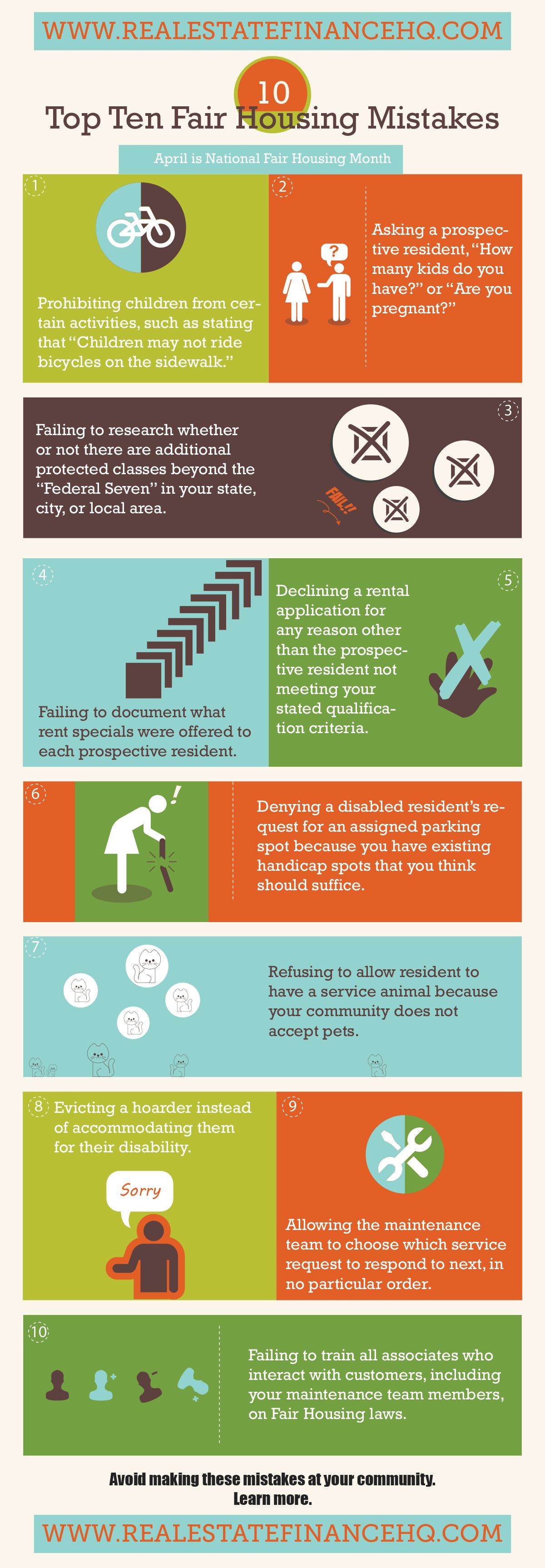 real estate leasing agent on top 10 fair housing mistakes infographic investors beat being a landlord leasing agent real estate management