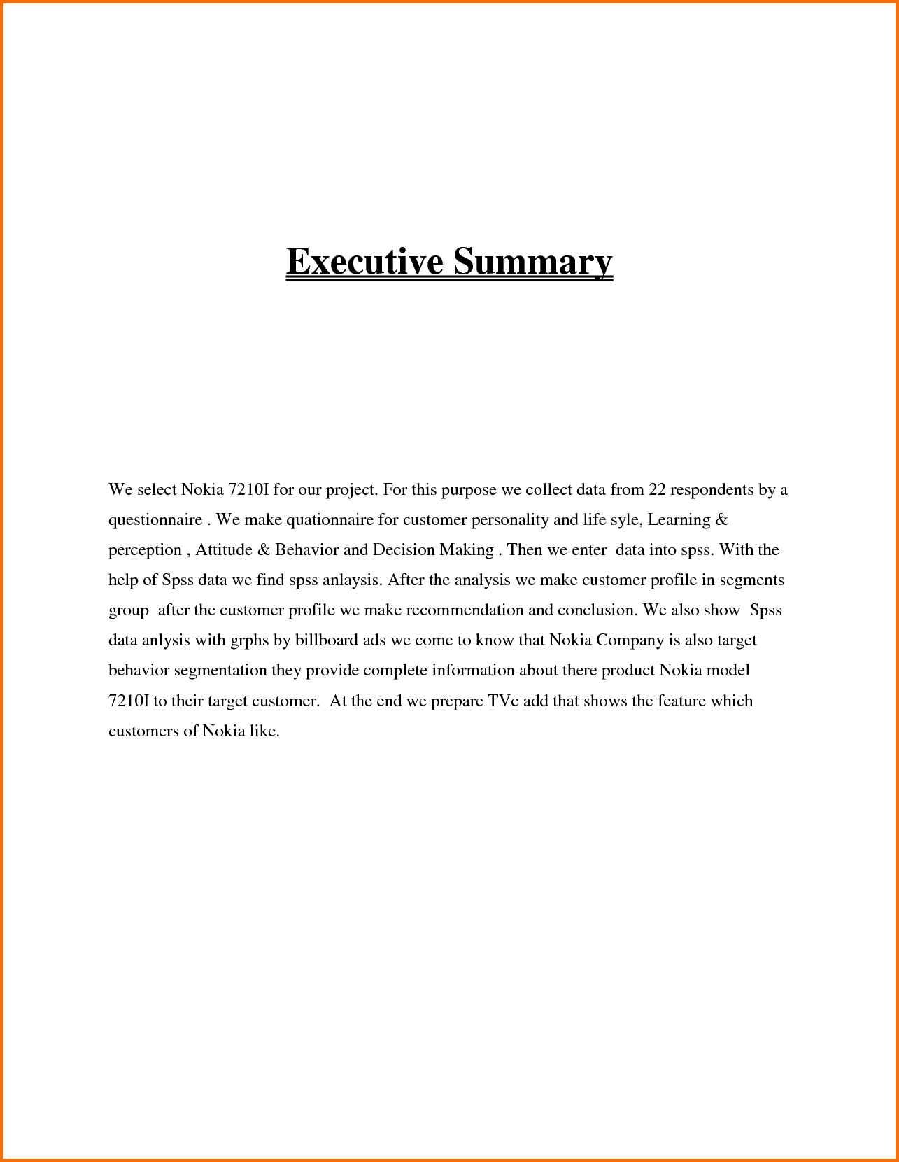examples of executive summary on executive summary sample executive summary template executive summary executive summary example