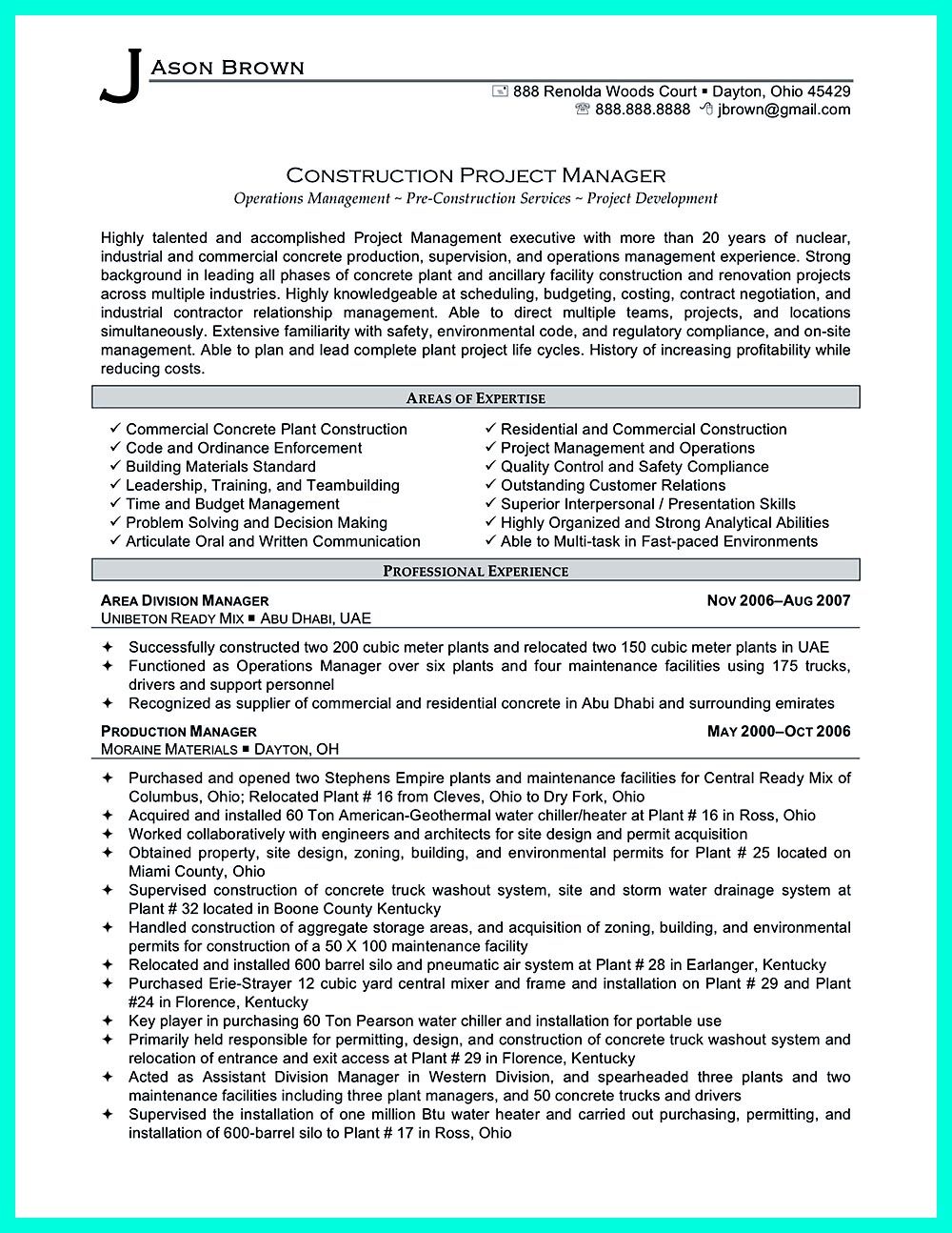 construction project manager resume bullets on construction worker resume example to get you noticed project manager resume manager resume resume skills