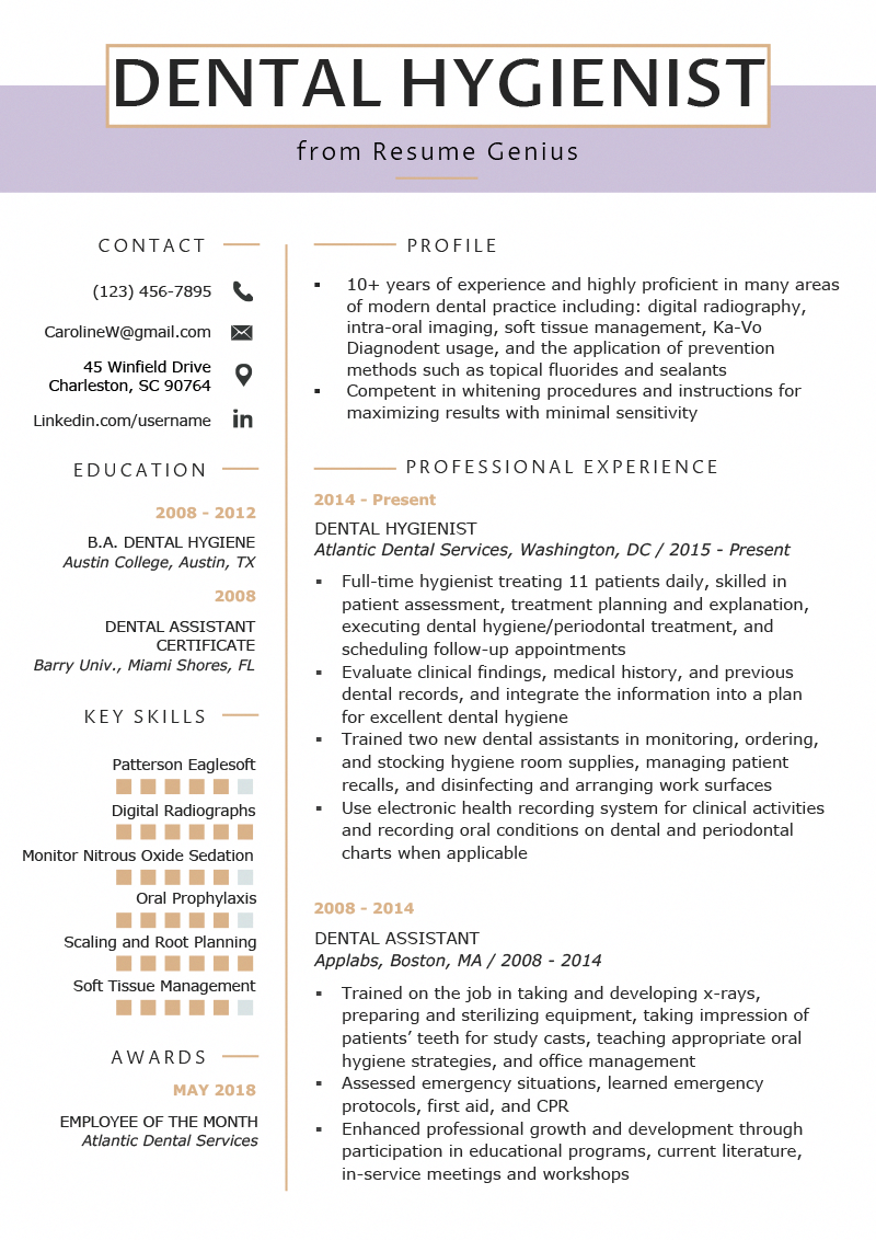 dental hygiene resume examples on dental hygienist resume example writing tips resume genius dentalhygienistcup dental hygiene resume dental hygienist resume dental hygiene school