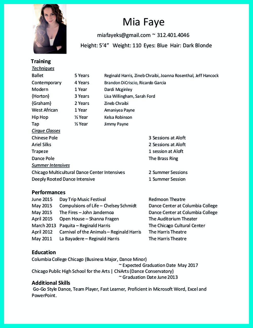 theatre resume template download on dance resume can be used for both novice and professional dancer most job of dancer has minimum requiremen dance resume teacher resume teacher resume examples