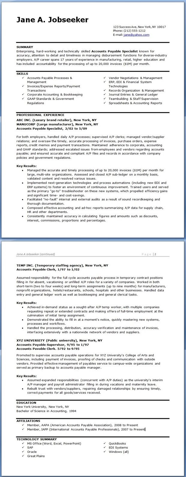accounts payable specialist resume templates resume downloads accounts payable accounting professional resume examples accounts payable resume template microsoft word on accounts payable specialist resume templates resume downloads accounts payable accounting professional resume examples