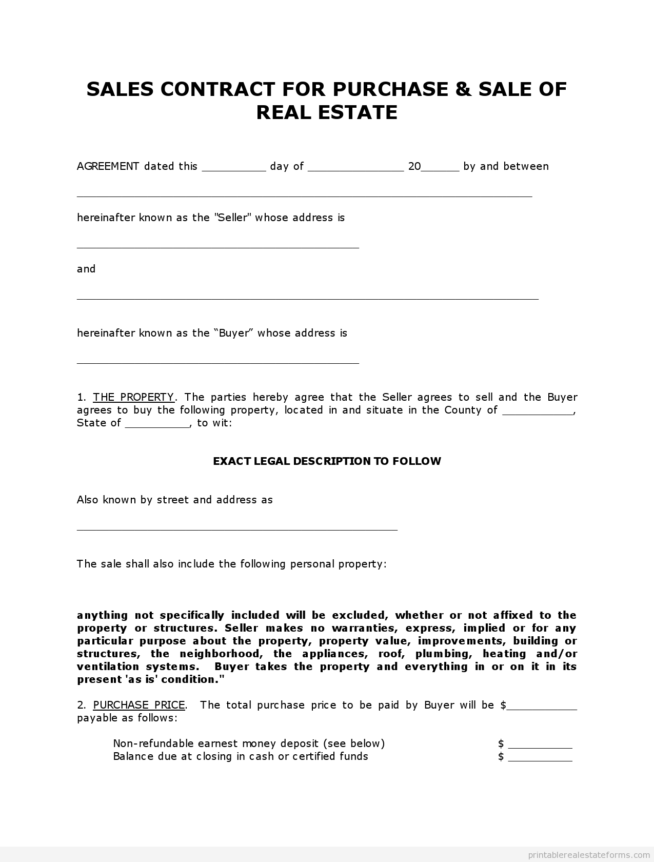 free sales agreement template on free printable land contract forms word file real estate forms real estate contract real estate templates