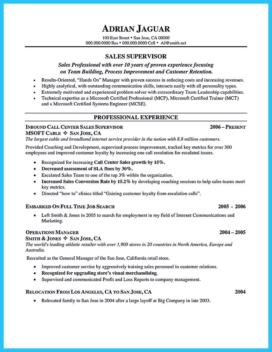 create charming call center supervisor resume with perfect structure supervisor resume summary statement on create charming call center supervisor resume with perfect structure