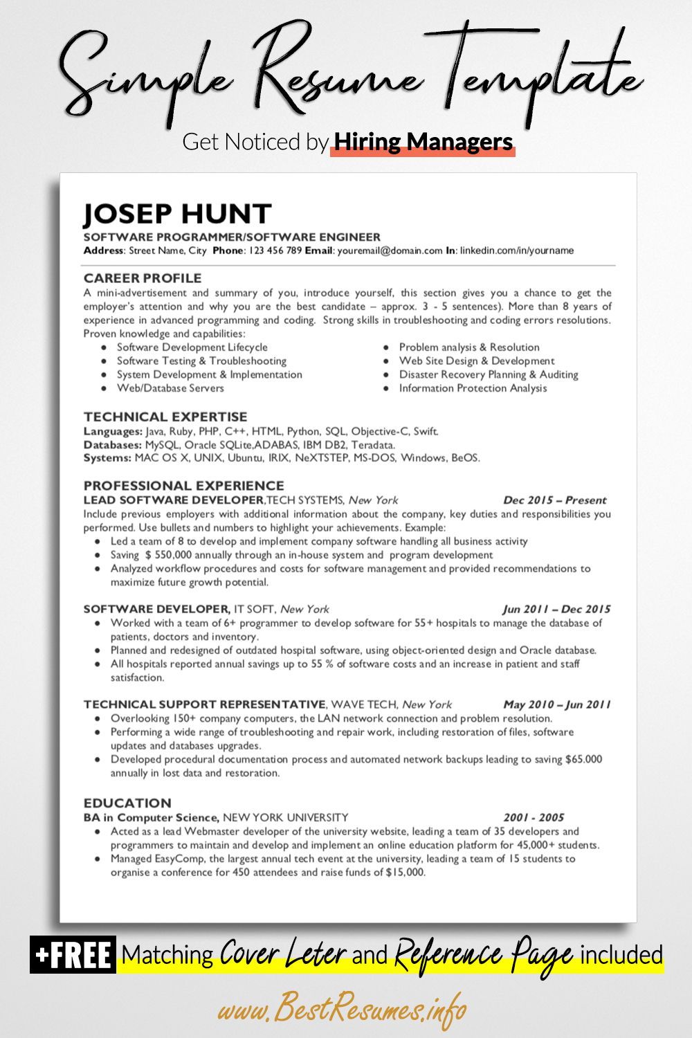 technical resume template joseph hunt bestresumes info resume template teacher resume template one page resume template technical resume example on technical resume template joseph hunt bestresumes info resume template teacher resume template one page resume template