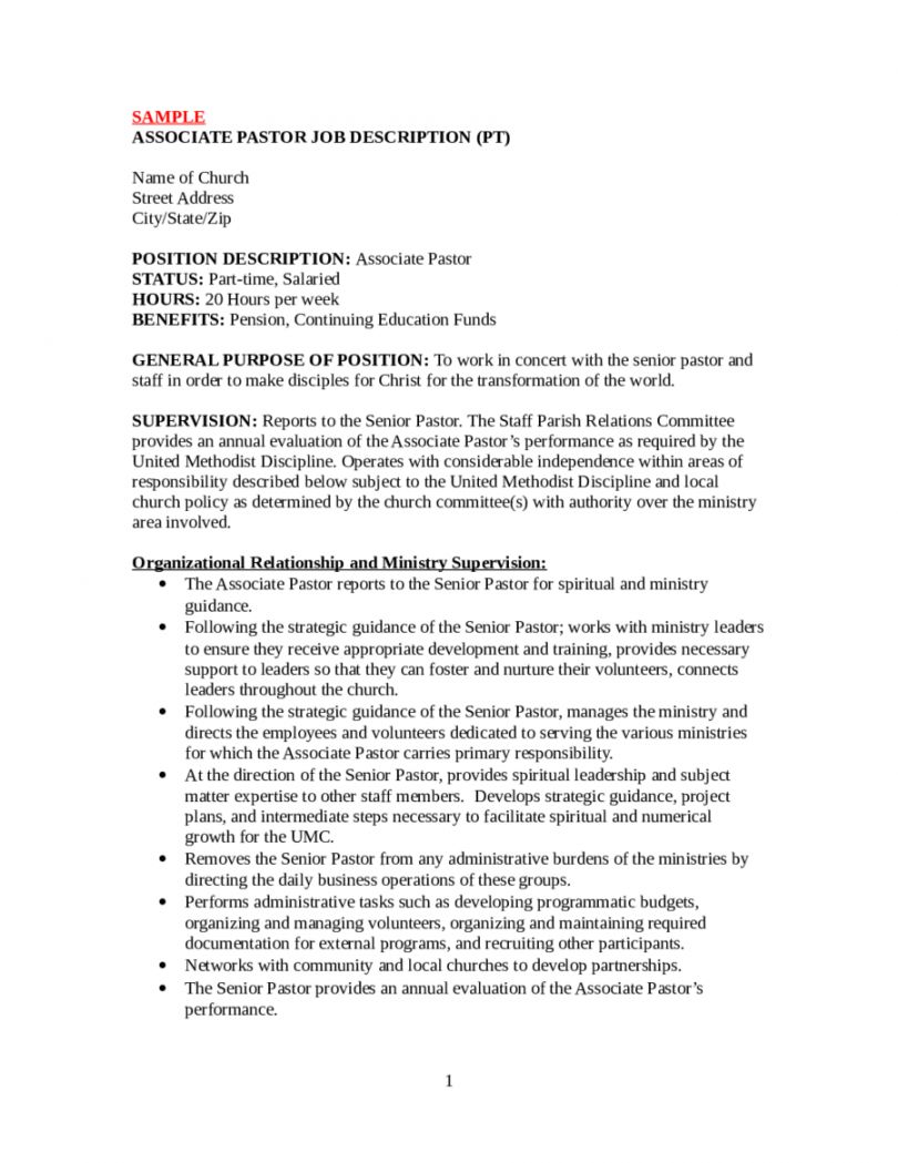 marketing director job description sample on browse our sample of pastor job description template for free job description template job description job