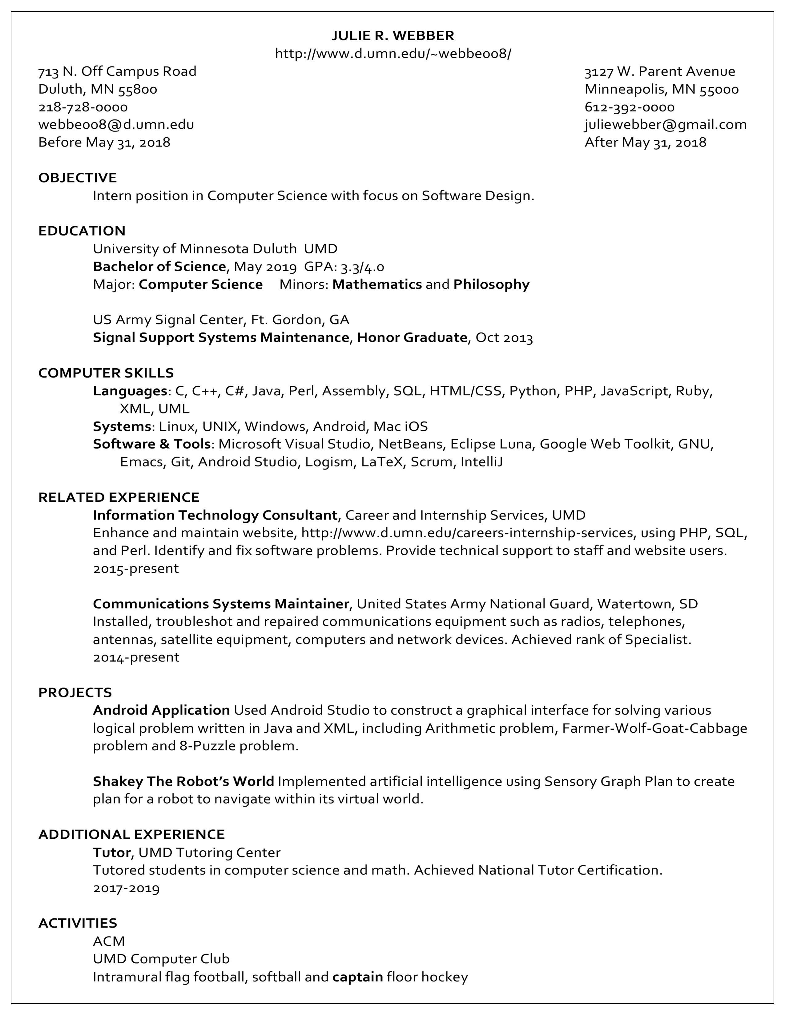 resume format for computer science engineering students for internship on resume examples resume examples job resume examples professional resume examples