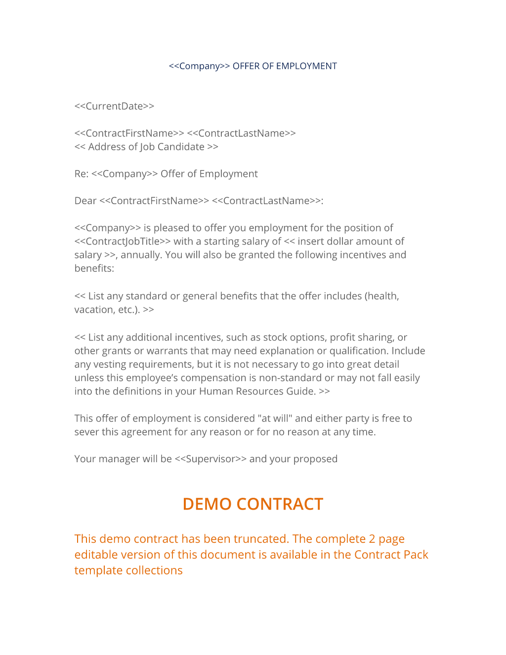 sample human resource policies on offer of employment letter letter templates job letter lettering