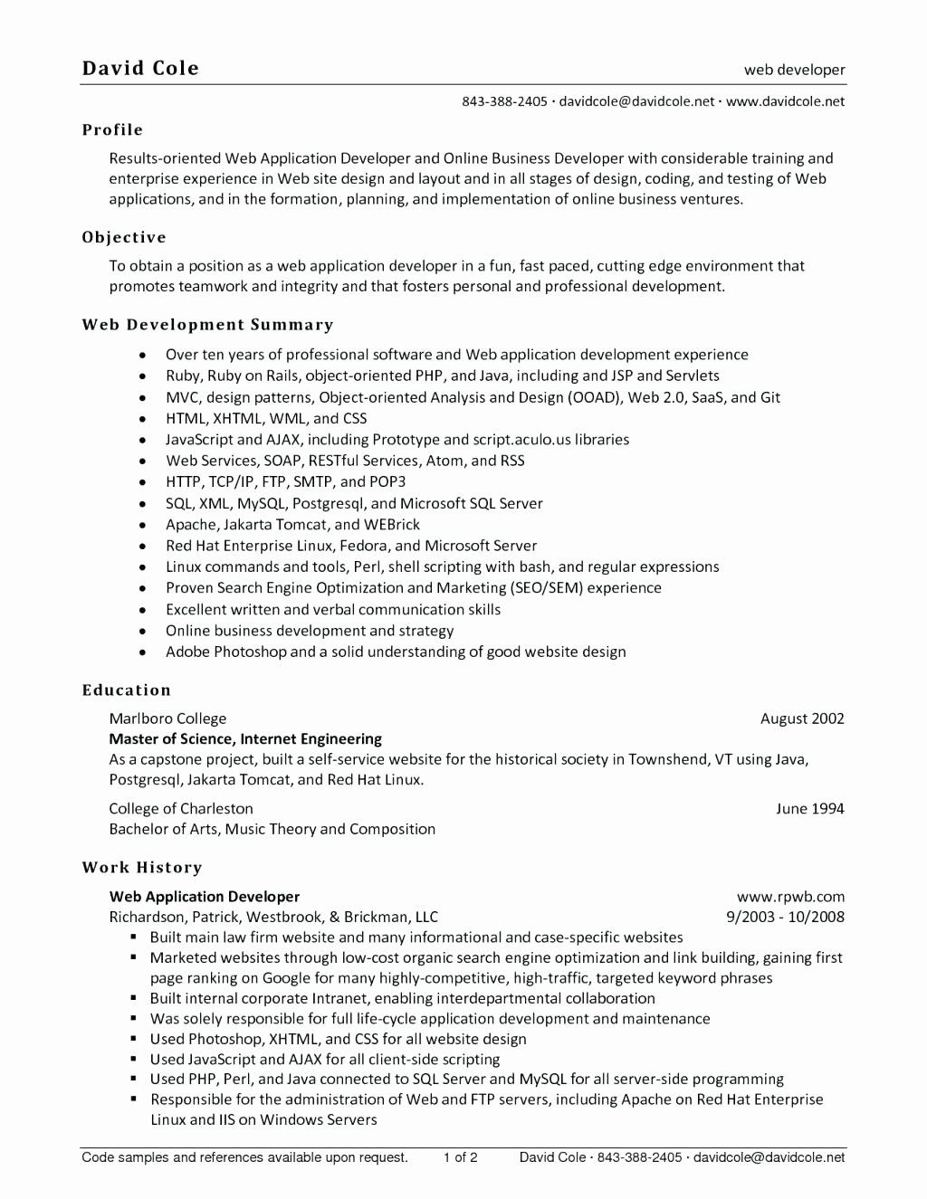 junior web developer resume on cover letter for java developer new 10 web developer cover letter sample web developer resume web designer resume lettering