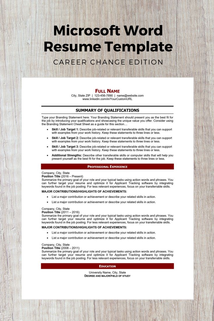 resume for applicant tracking system on this microsoft word resume template for job seekers making a major career change is prov microsoft word resume template resume template microsoft word document
