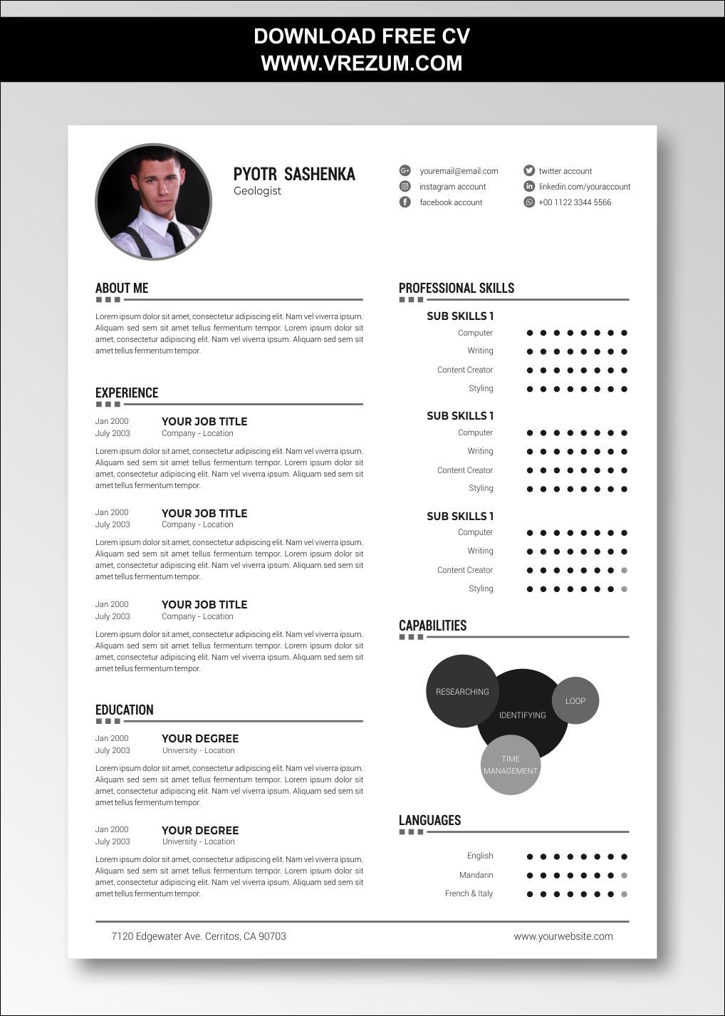 editable free cv templates for geologist cv template free cv template resume template free free resume download on editable free cv templates for geologist cv template free cv template resume template free