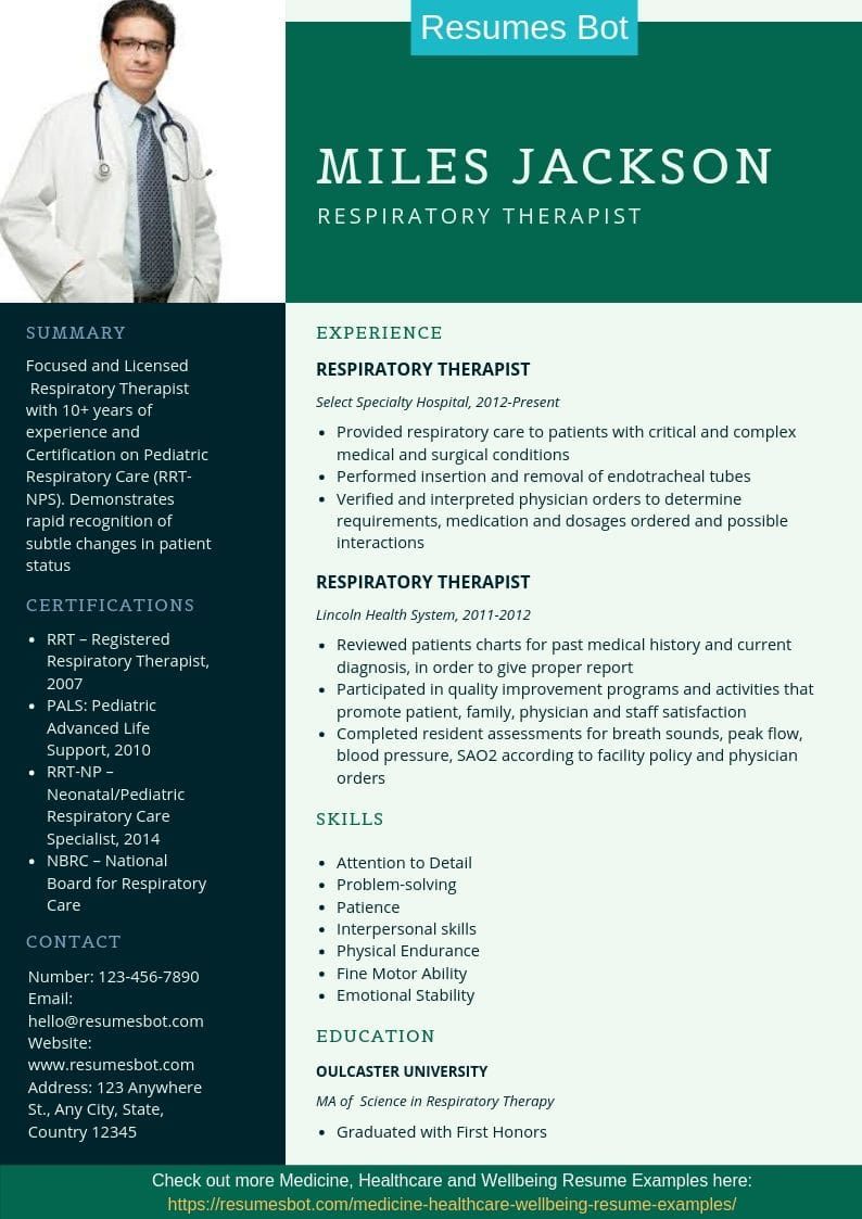 respiratory therapist online on respiratory therapist resume samples templates pdf word 2021 respiratory therapist resumes bot medical resume medical resume template respiratory therapist