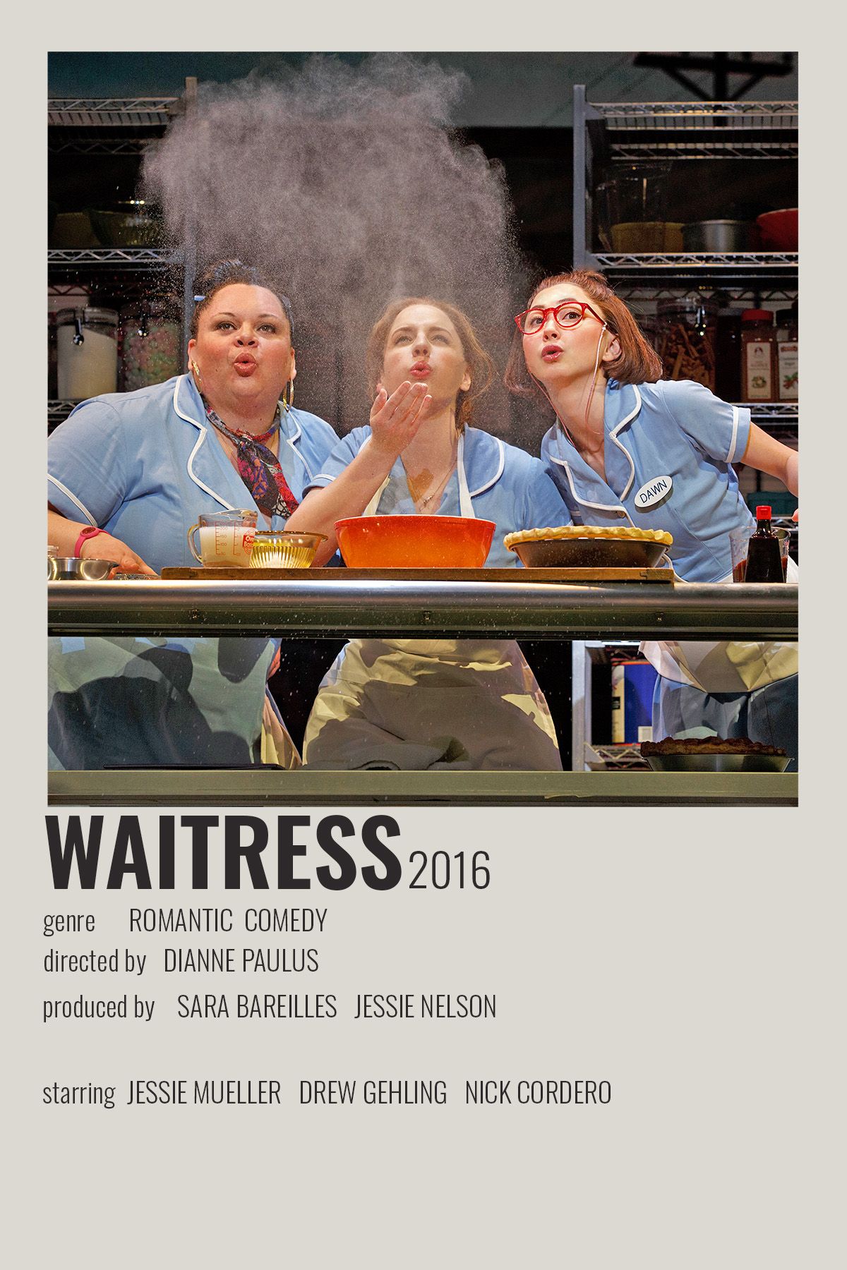 waitress the full movie on waitress by cari broadway posters iconic movie posters film posters minimalist