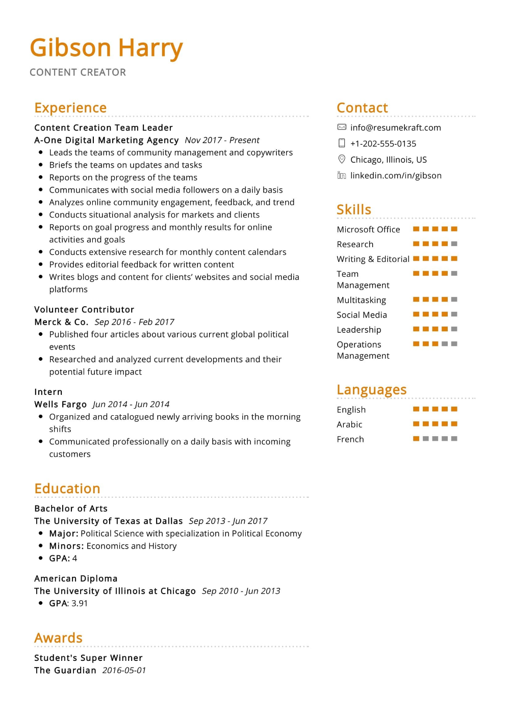 100 professional resume samples for 2020 resumekraft marketing resume resume words resume listing gpa on resume on 100 professional resume samples for 2020 resumekraft marketing resume resume words resume