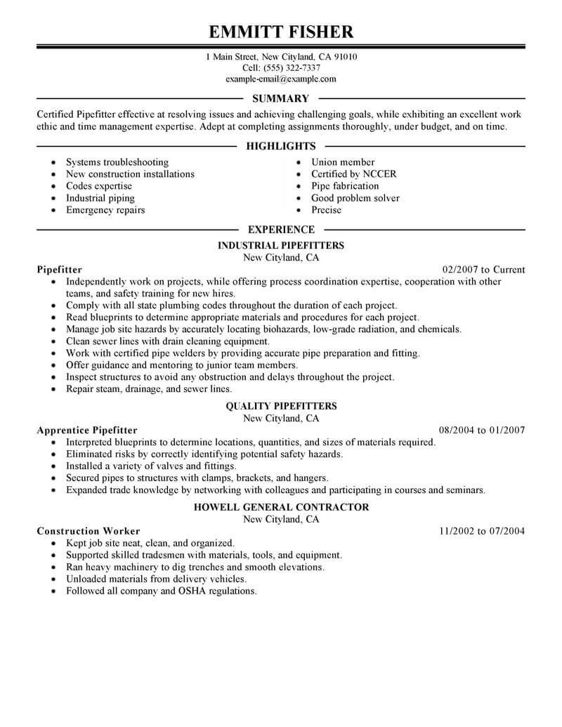 objective for nanny resume on best pipefitter resume example livecareer resume examples job resume good resume examples