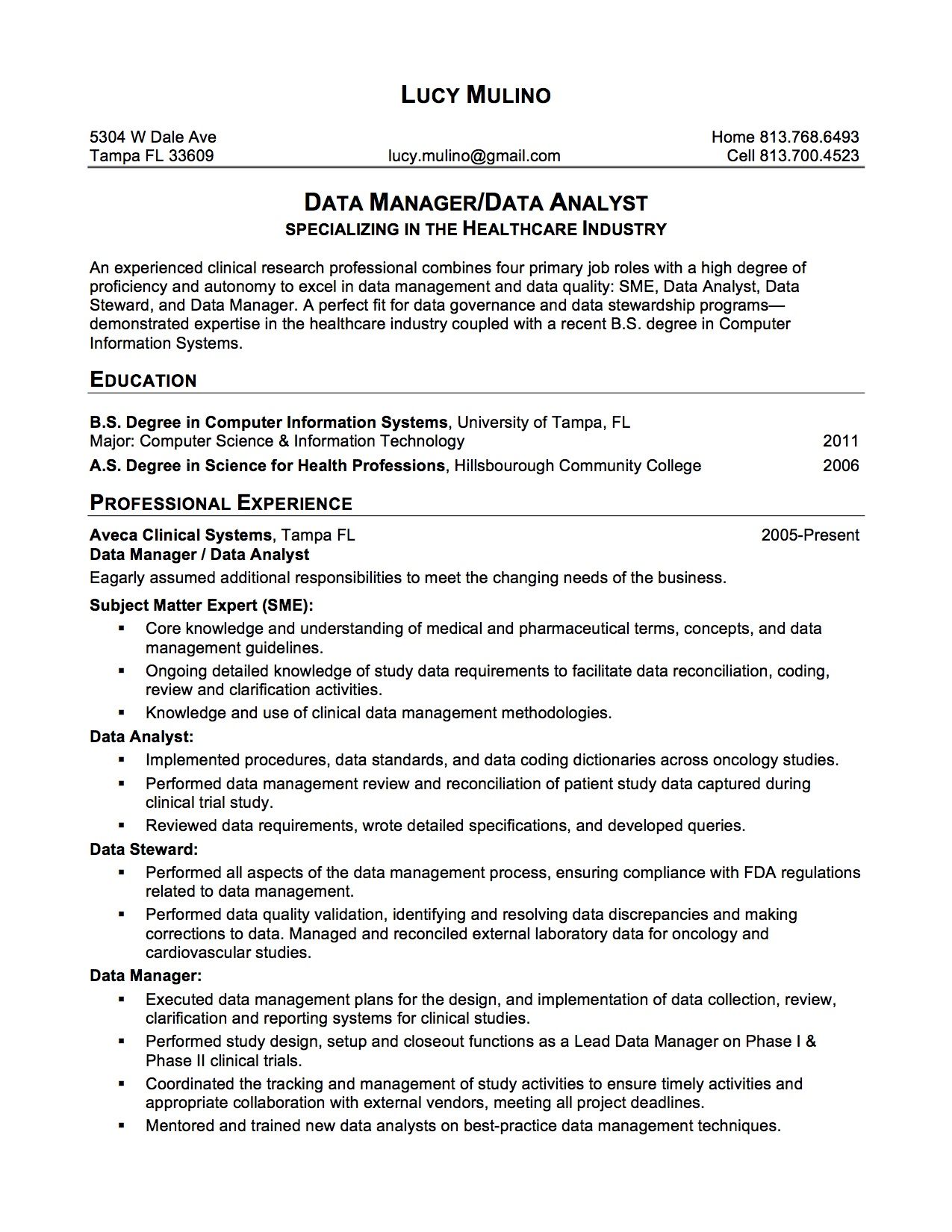 resume qualifications examples on this is a good sample resume nice format balance of white space and print plus the person s best qualifications are data analyst data quality sample resume