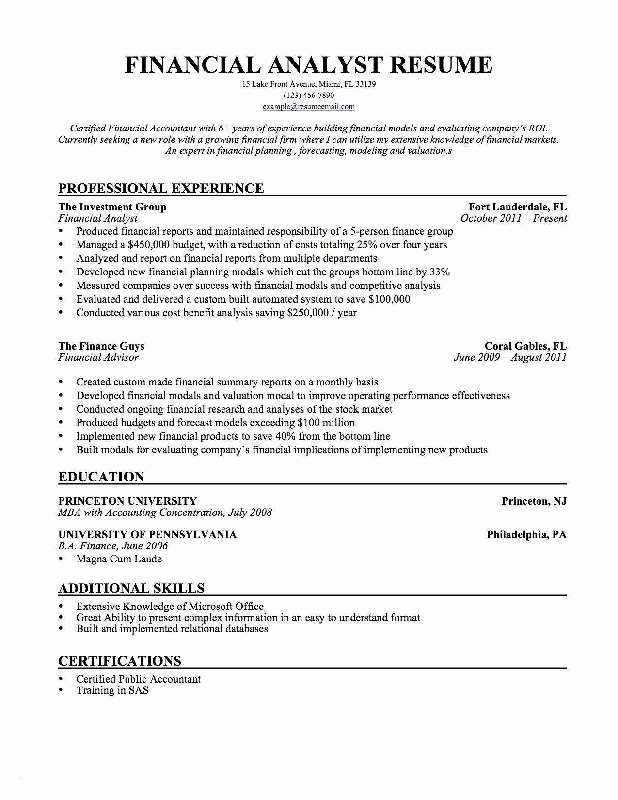 financial analyst resume summary awesome 8 financial analyst resume example entry level financial analyst resume on financial analyst resume summary awesome 8 financial analyst resume example