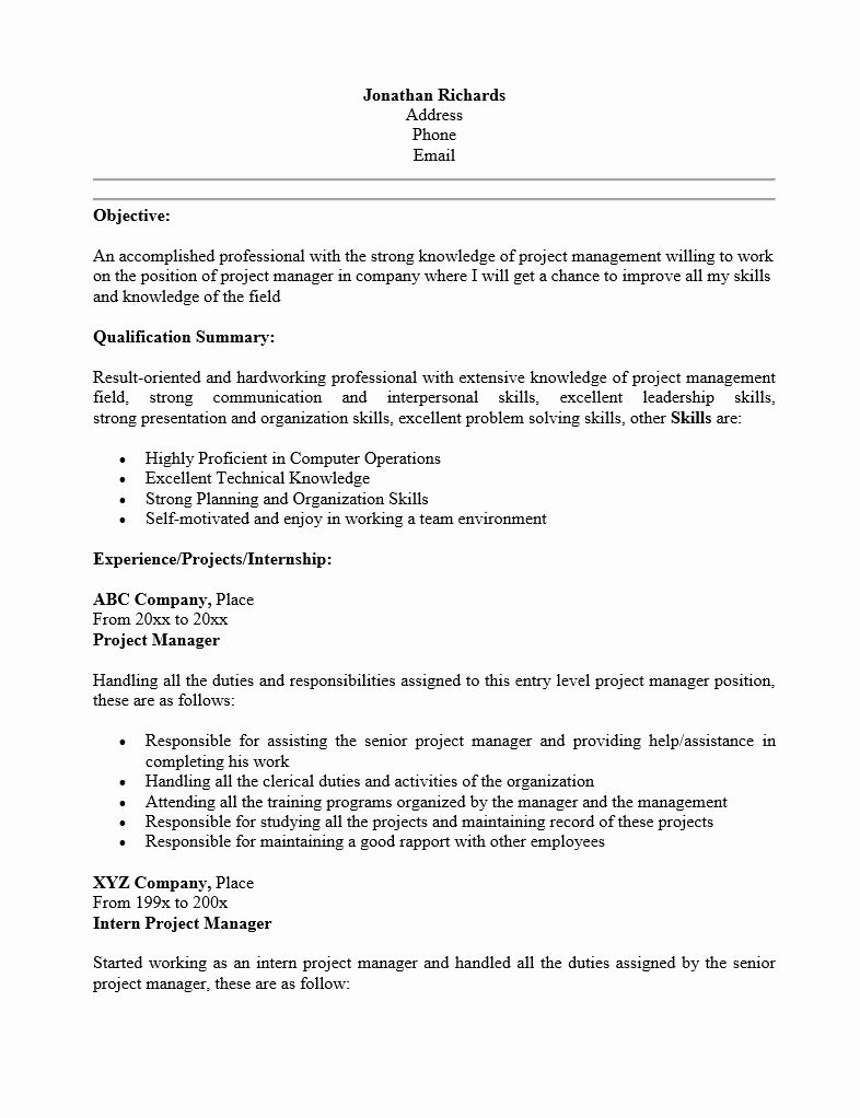 project coordinator resume summary on entry level project coordinator resume fresh entry level project manager resume template resume project manager resume resume template examples manager resume