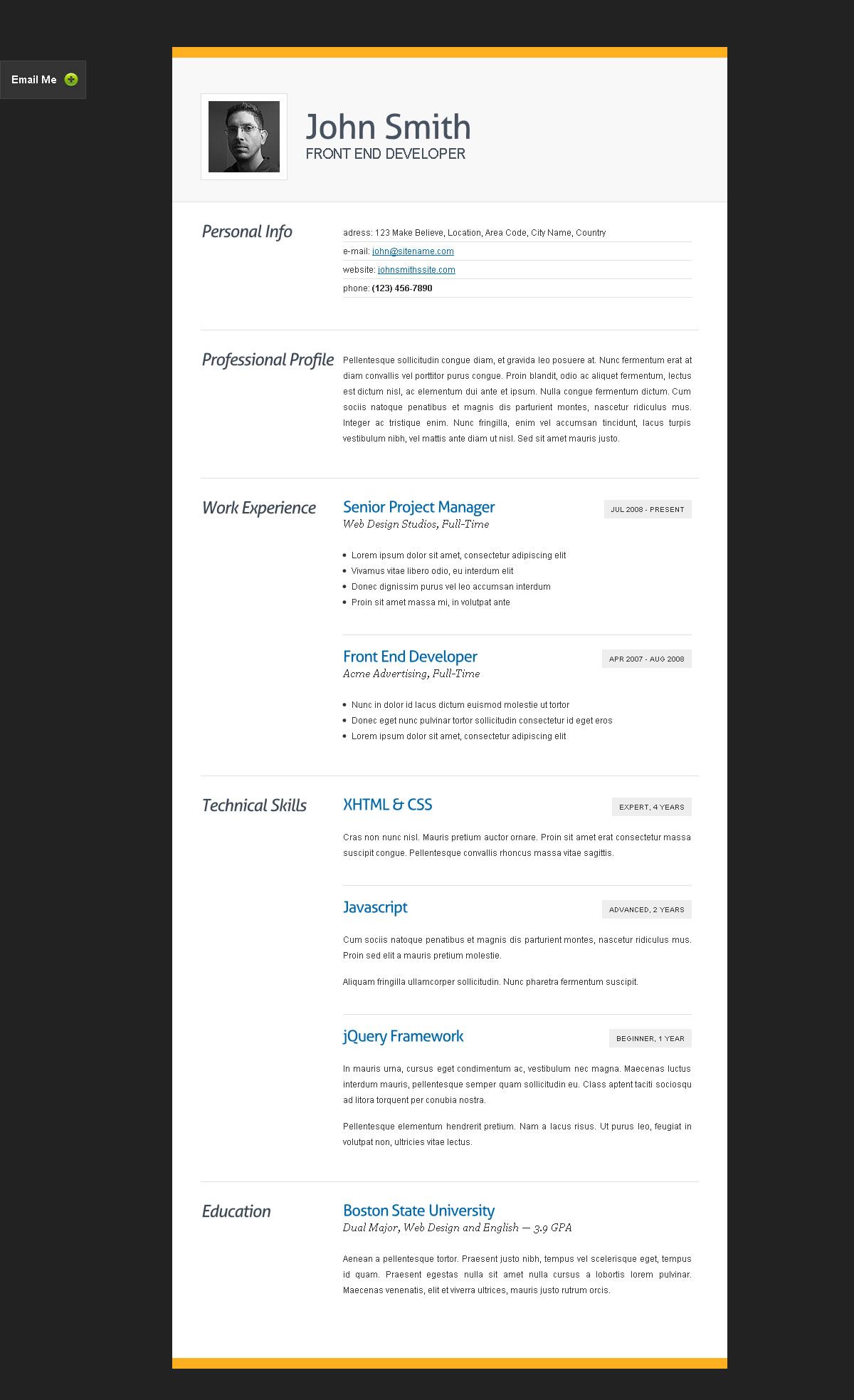 front end developer resume template on online resume ideas cover letter for resume resume templates cv template