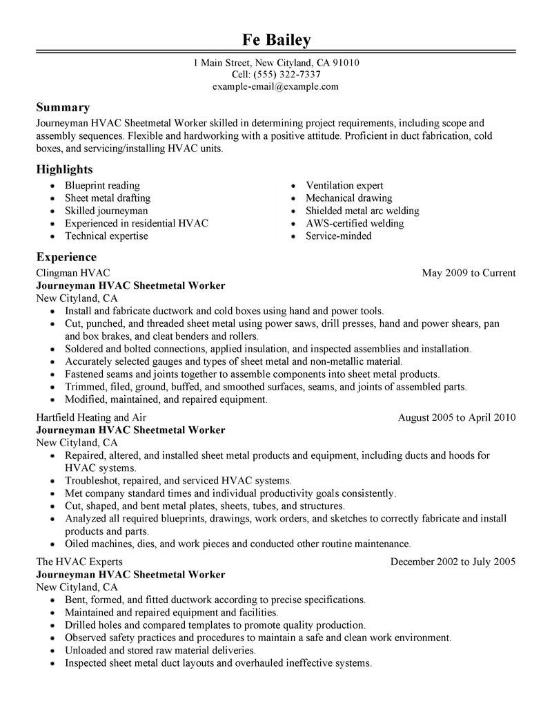 hvac resume template on resume templates hvac resume templates resume skills resume examples blueprint reading