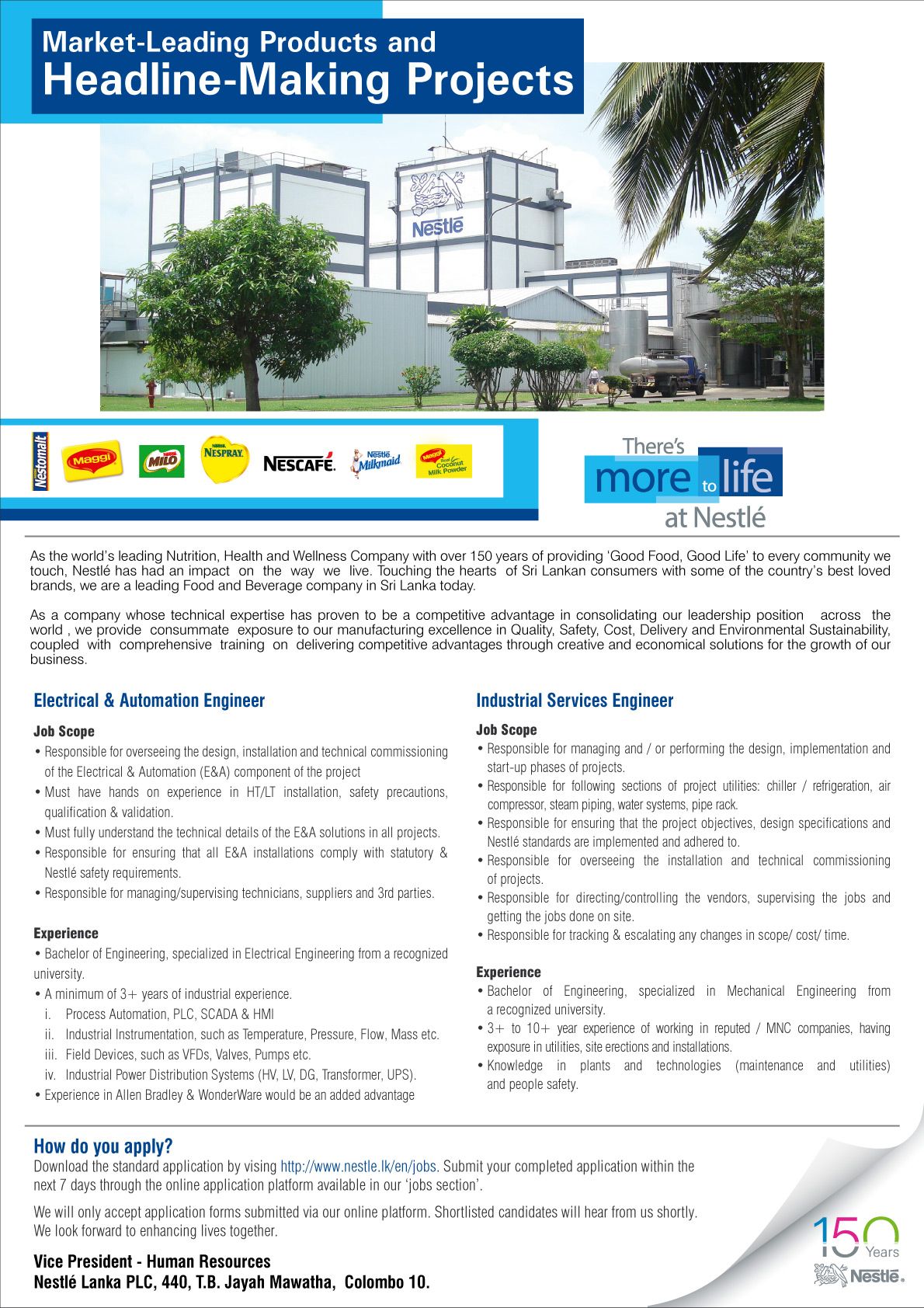 engineer at nestle lanka plc career first engineering engineering jobs nestle electrical engineering companies on engineer at nestle lanka plc career first engineering engineering jobs nestle