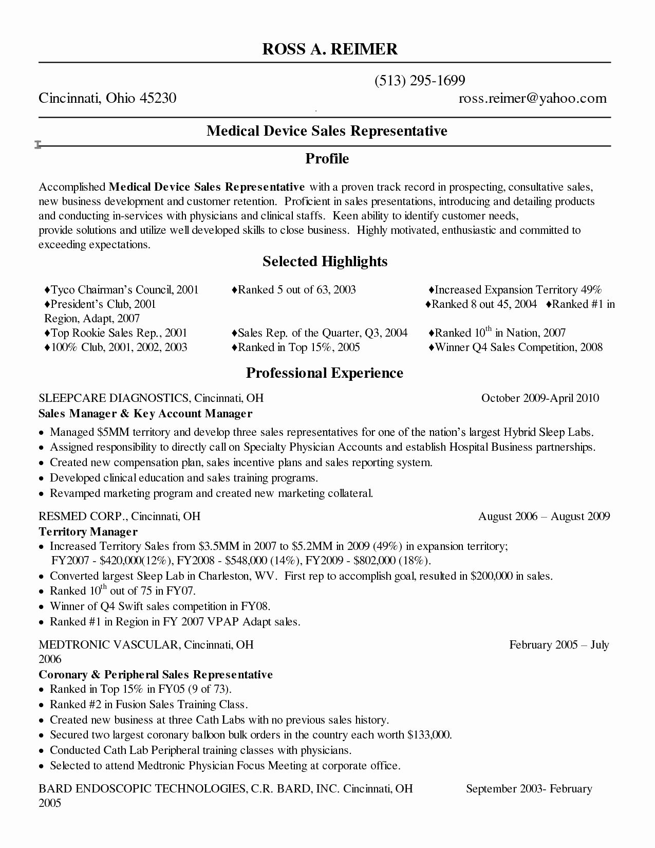 medical sales rep resume sample on inspirational medical device sales resume objective examples business resume template marketing plan template business resume