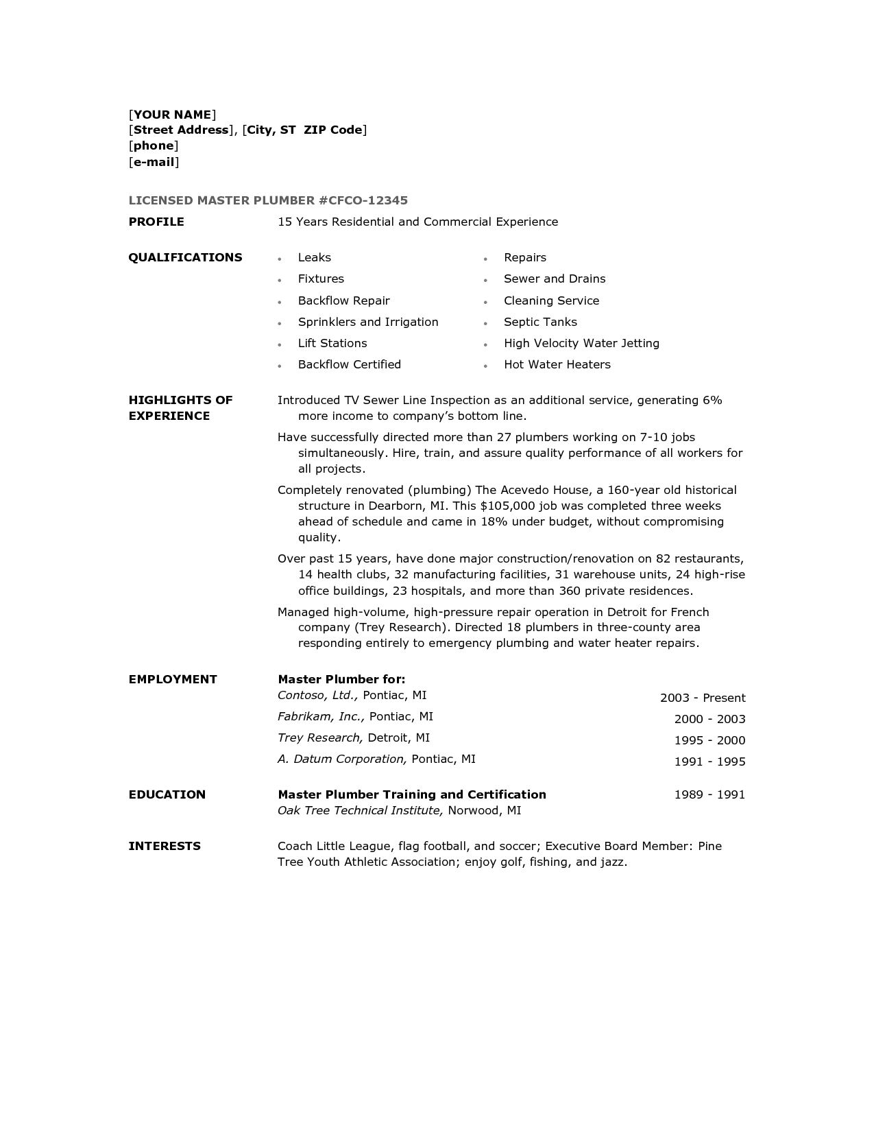 electrician apprentice resume on plumber resume sample cover letter journeyman electrician pdf functional apprentice