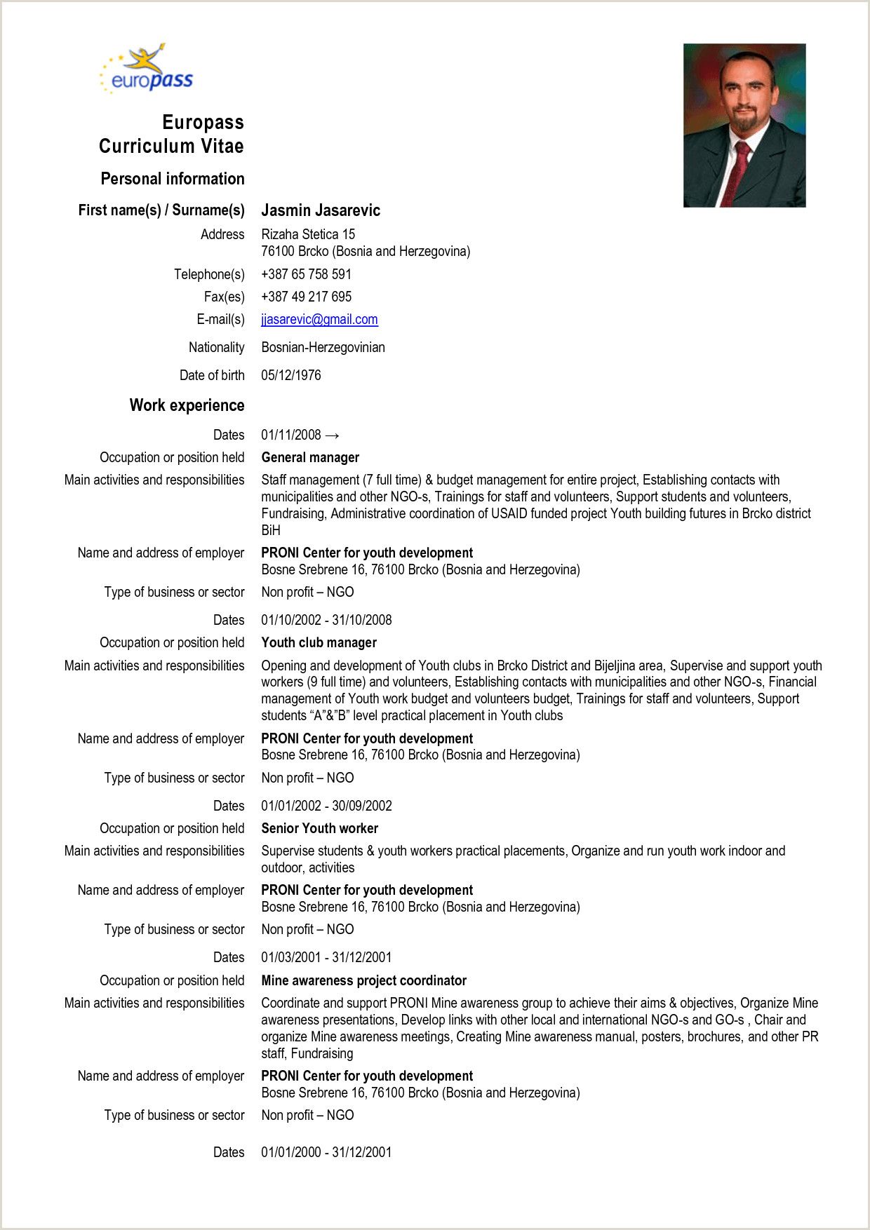 resume format in word on exemple de cv commercial curriculum vitae cv format curriculum vitae format
