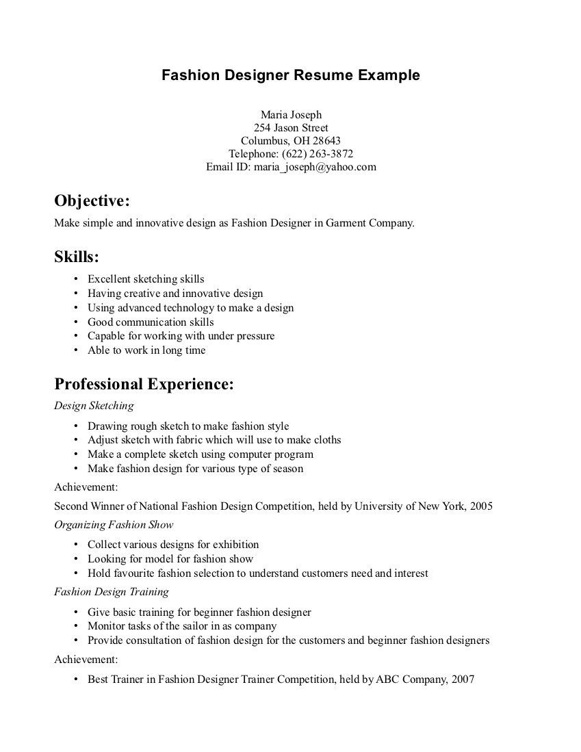 fashion design objective for resume on cv internship fashion fashion designer freshers cv samples formats fashion fashion resume resume design fashion designer resume
