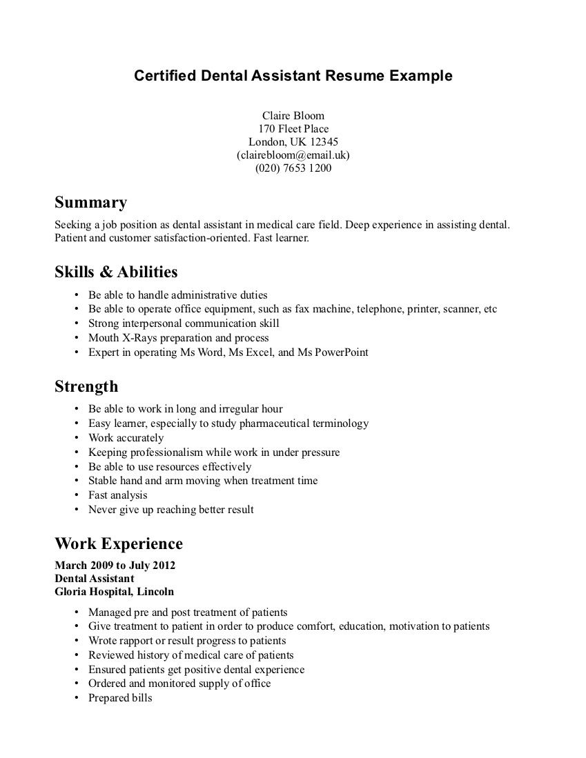 dental assistant resume pdf on dental assistant resume resume example 2016 medical assistant resume job resume examples resume examples